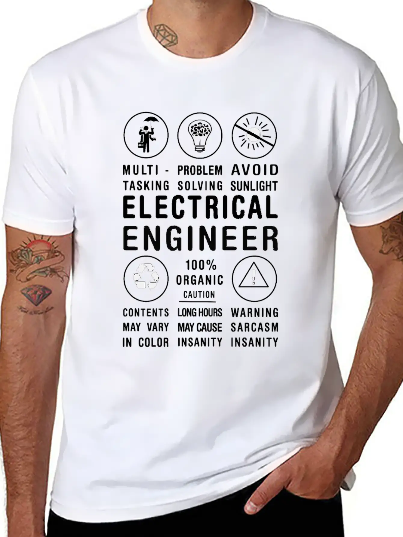 Electrical Engineer Funny Stylish Everyday T-Shirt – Unisex Basic Cotton Tee