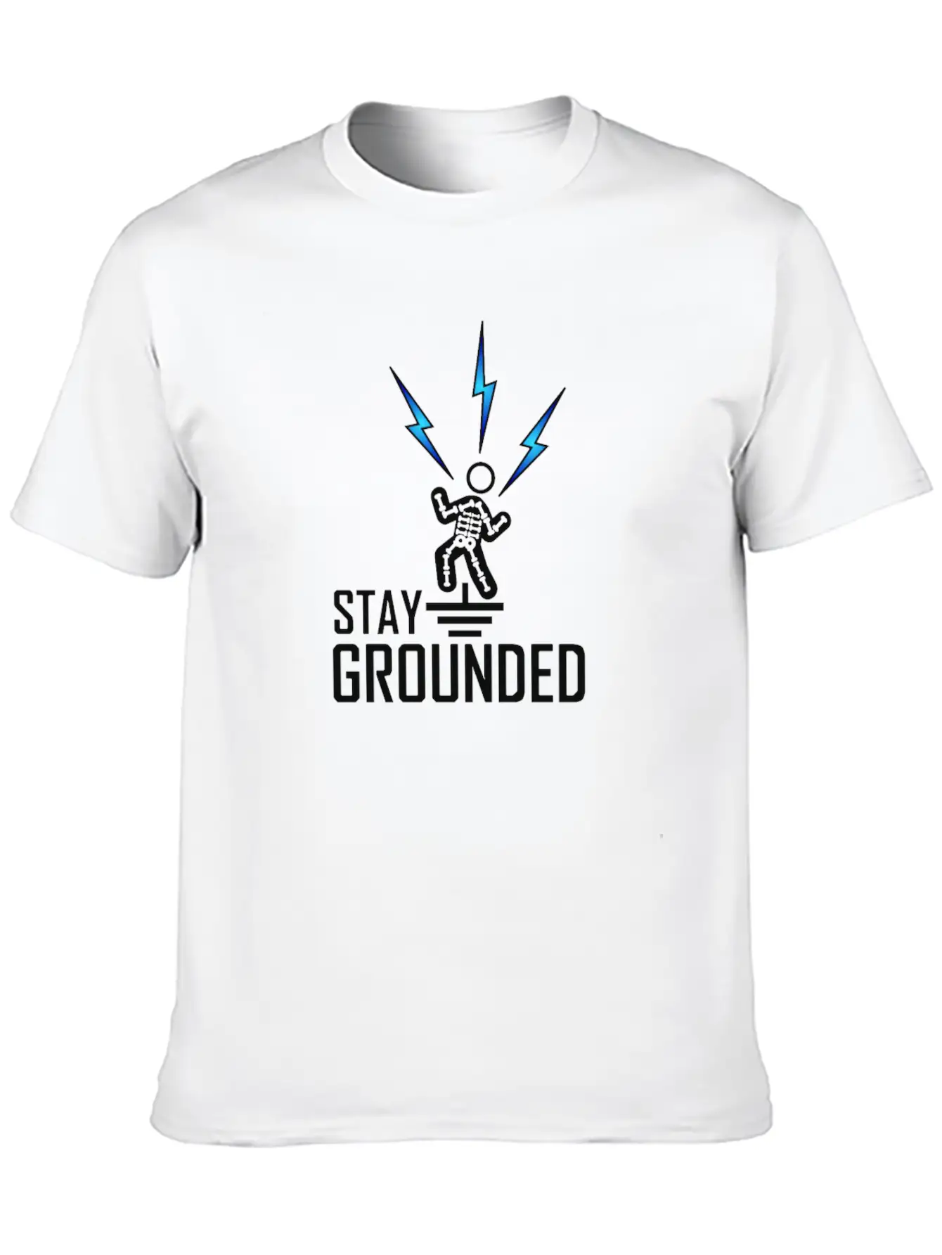 Electrician Engineer Stay Grounded T-Shirt Thunder Basic Graphic T-Shirt – Daily Comfort In Soft Cotton