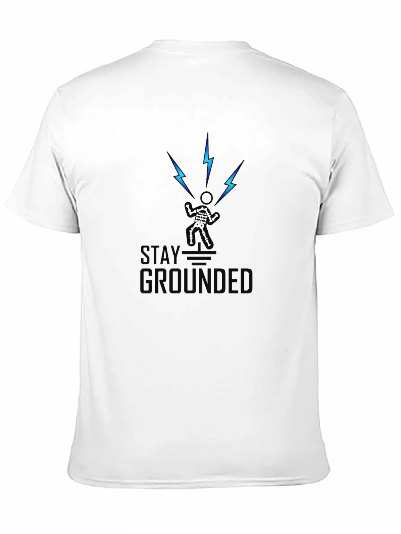Electrician Engineer Stay Grounded T-Shirt Thunder Basic Graphic T-Shirt – Daily Comfort In Soft Cotton