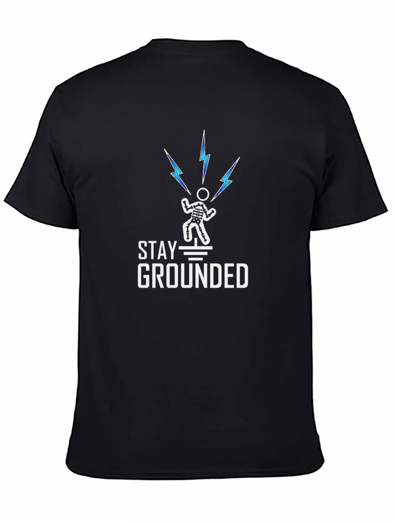 Electrician Engineer Stay Grounded T-Shirt Thunder Basic Graphic T-Shirt – Daily Comfort In Soft Cotton