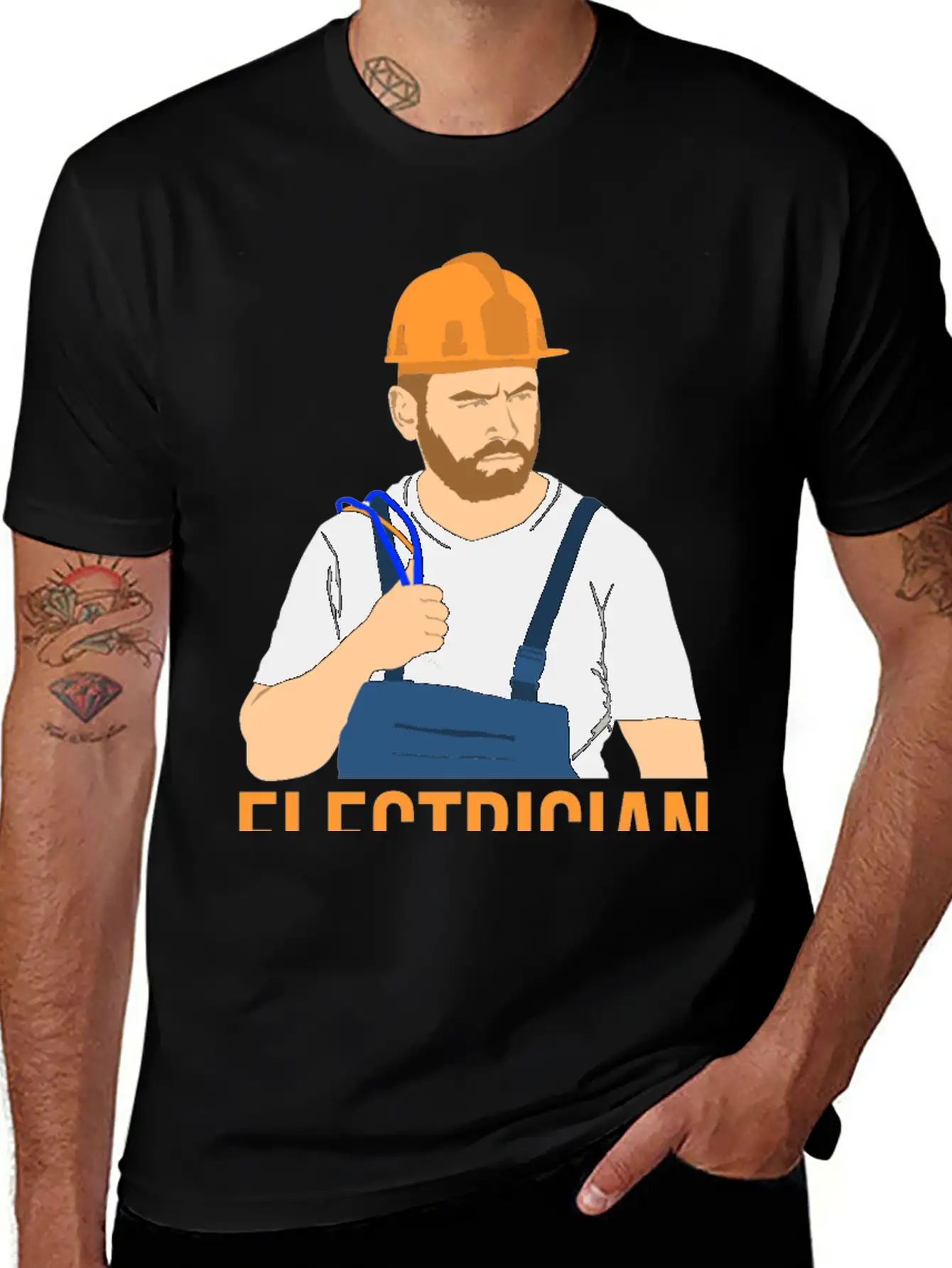 Electrician King Of Trades Funny T Shirt Tee Gift Unisex Short Sleeve Soft Cotton T-Shirt – Casual Everyday Wear