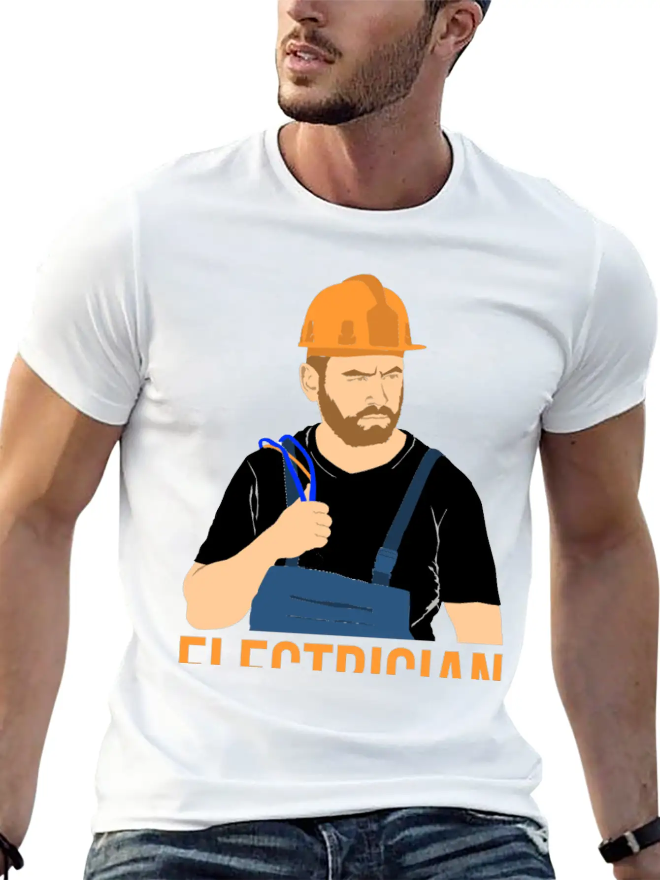 Electrician King Of Trades Funny T Shirt Tee Gift Unisex Short Sleeve Soft Cotton T-Shirt – Casual Everyday Wear