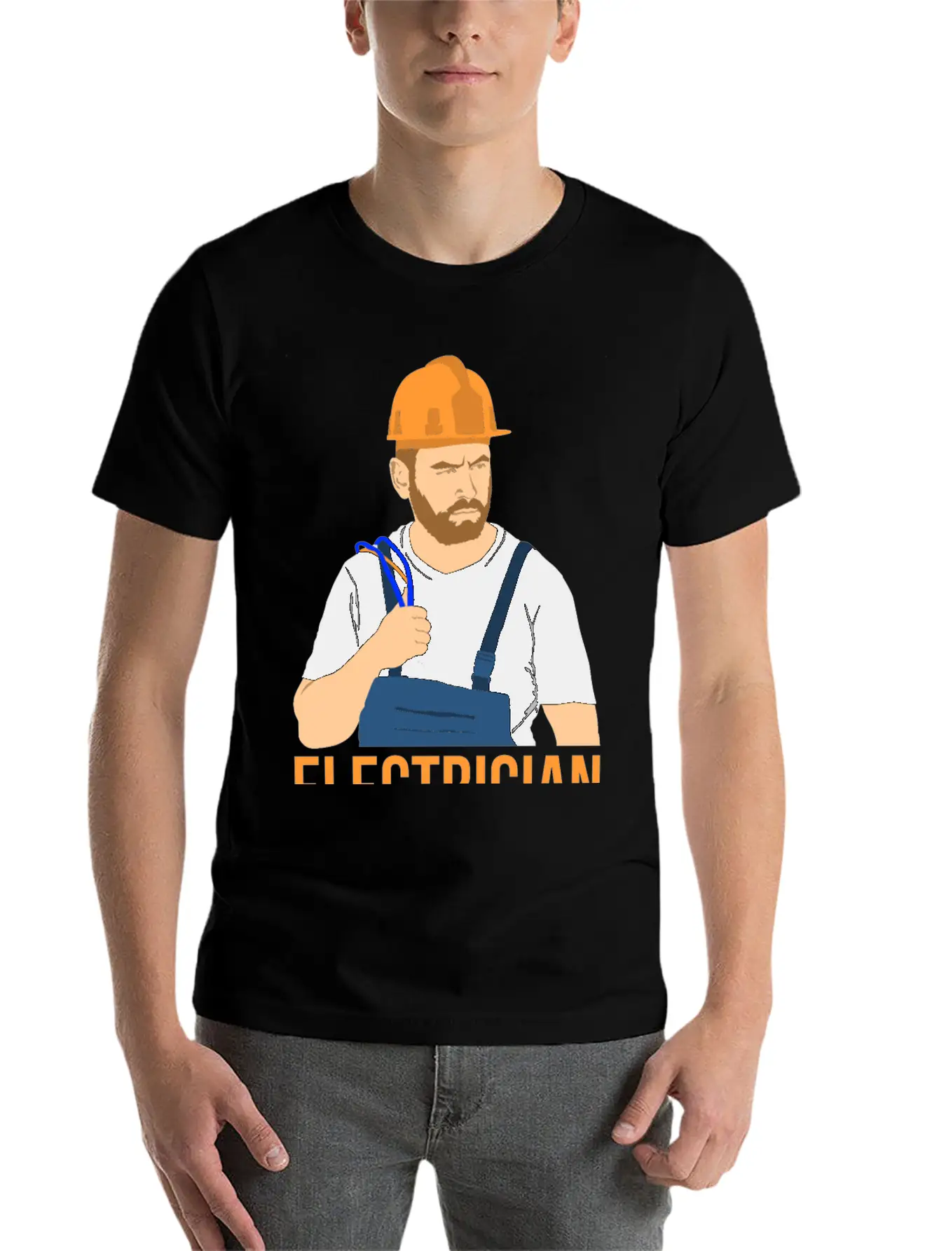 Electrician King Of Trades Funny T Shirt Tee Gift Unisex Short Sleeve Soft Cotton T-Shirt – Casual Everyday Wear