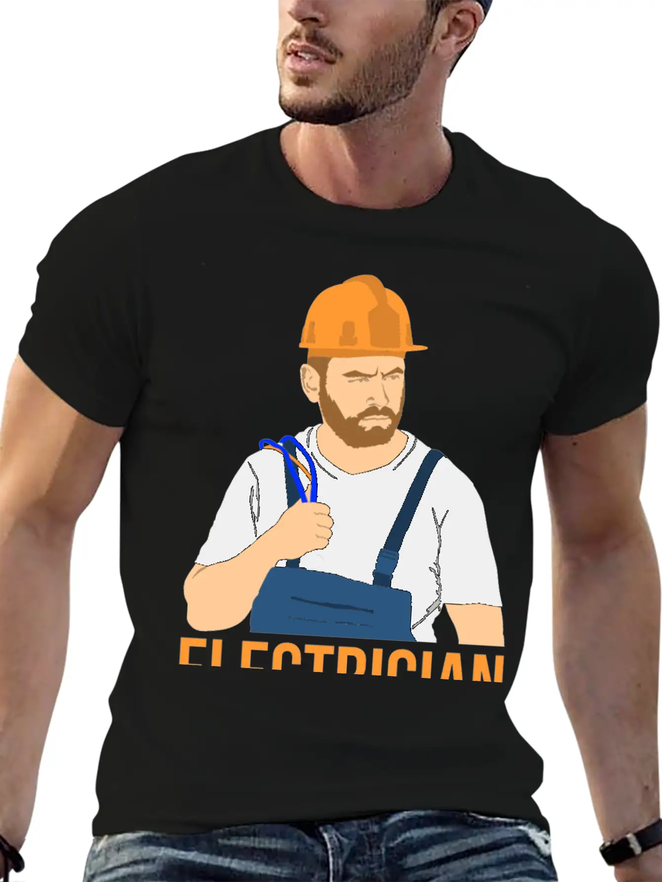 Electrician King Of Trades Funny T Shirt Tee Gift Unisex Short Sleeve Soft Cotton T-Shirt – Casual Everyday Wear