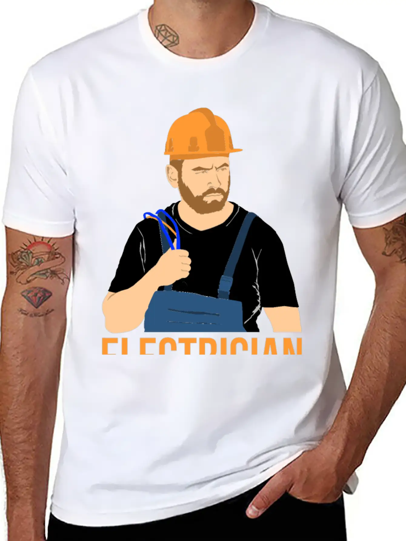Electrician King Of Trades Funny T Shirt Tee Gift Unisex Short Sleeve Soft Cotton T-Shirt – Casual Everyday Wear