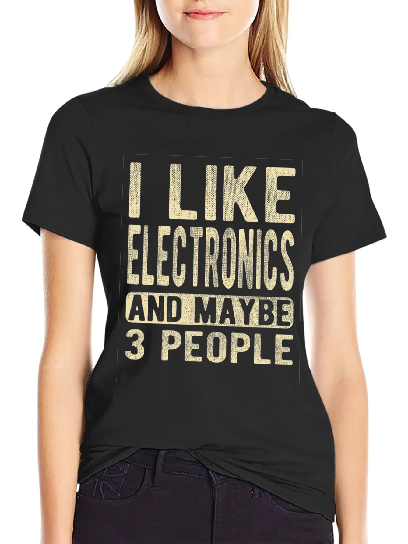 Electronics Saying Comfortable Minimalist Graphic Tee – Summer Style Essential