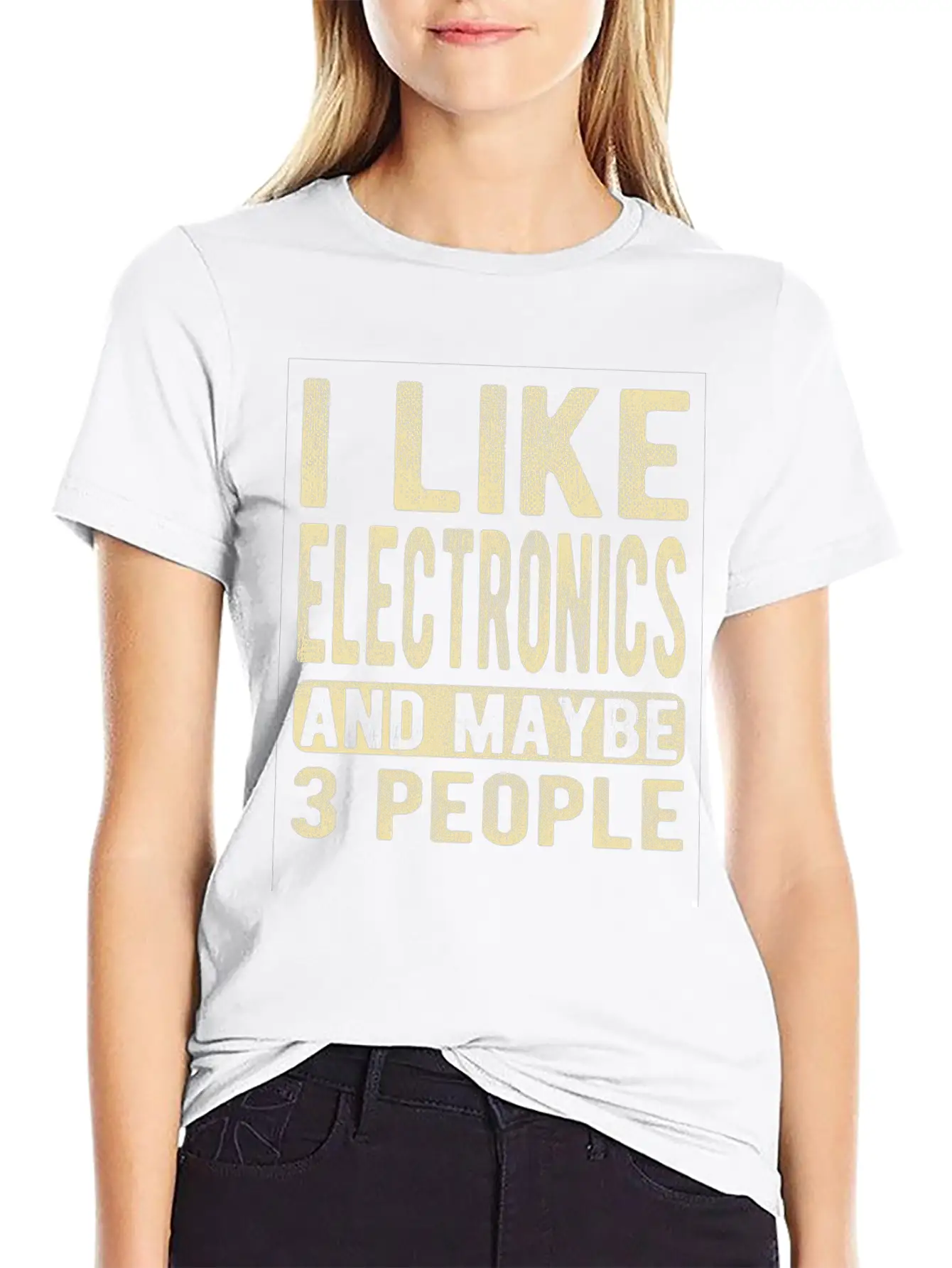 Electronics Saying Comfortable Minimalist Graphic Tee – Summer Style Essential