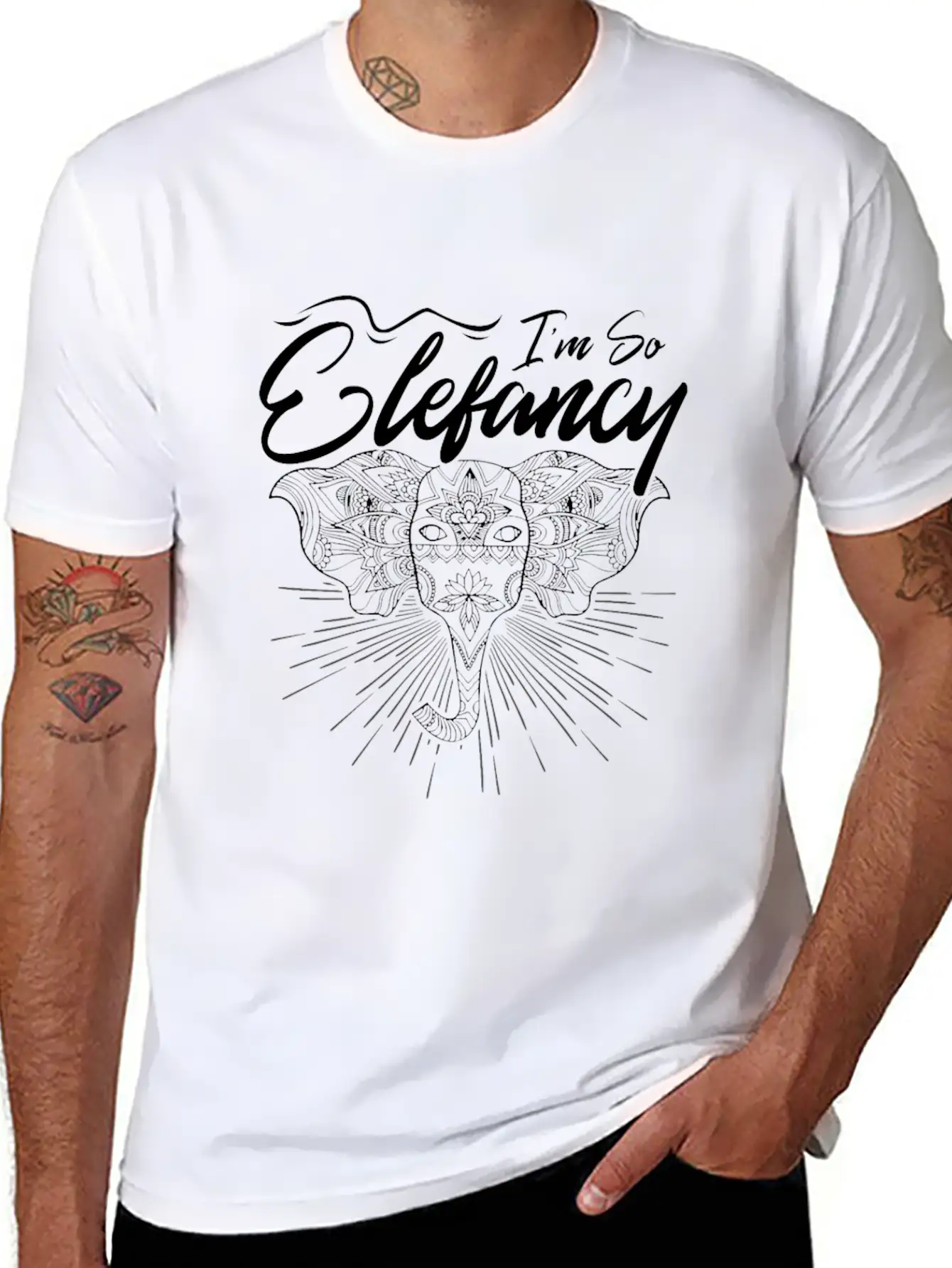 Elefants Are Elefantastic Comfortable Minimalist Graphic Tee – Summer Style Essential