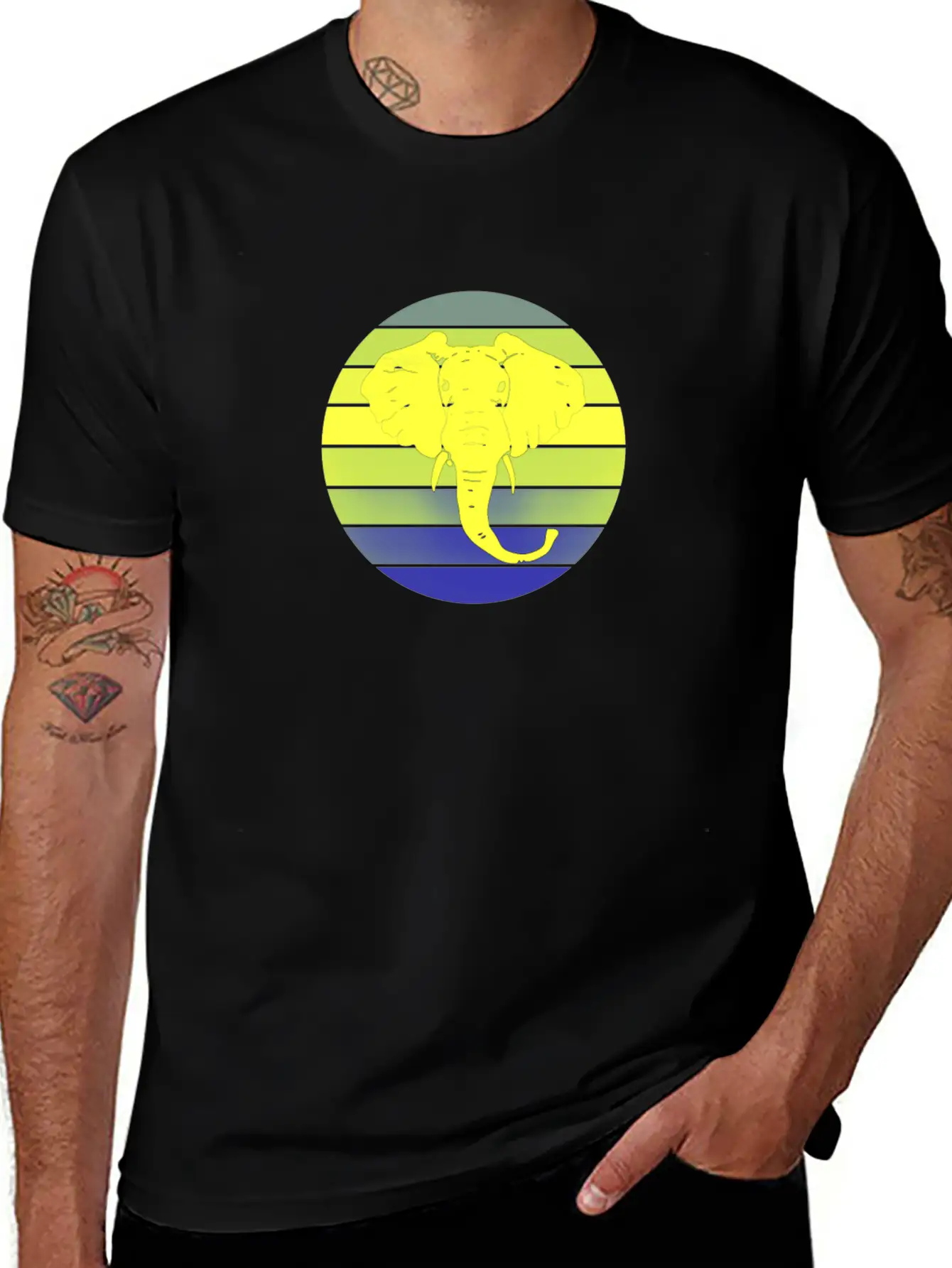 Elephant Animal Sun Elephants Africa Stylish Everyday T-Shirt – Unisex Basic Cotton Tee