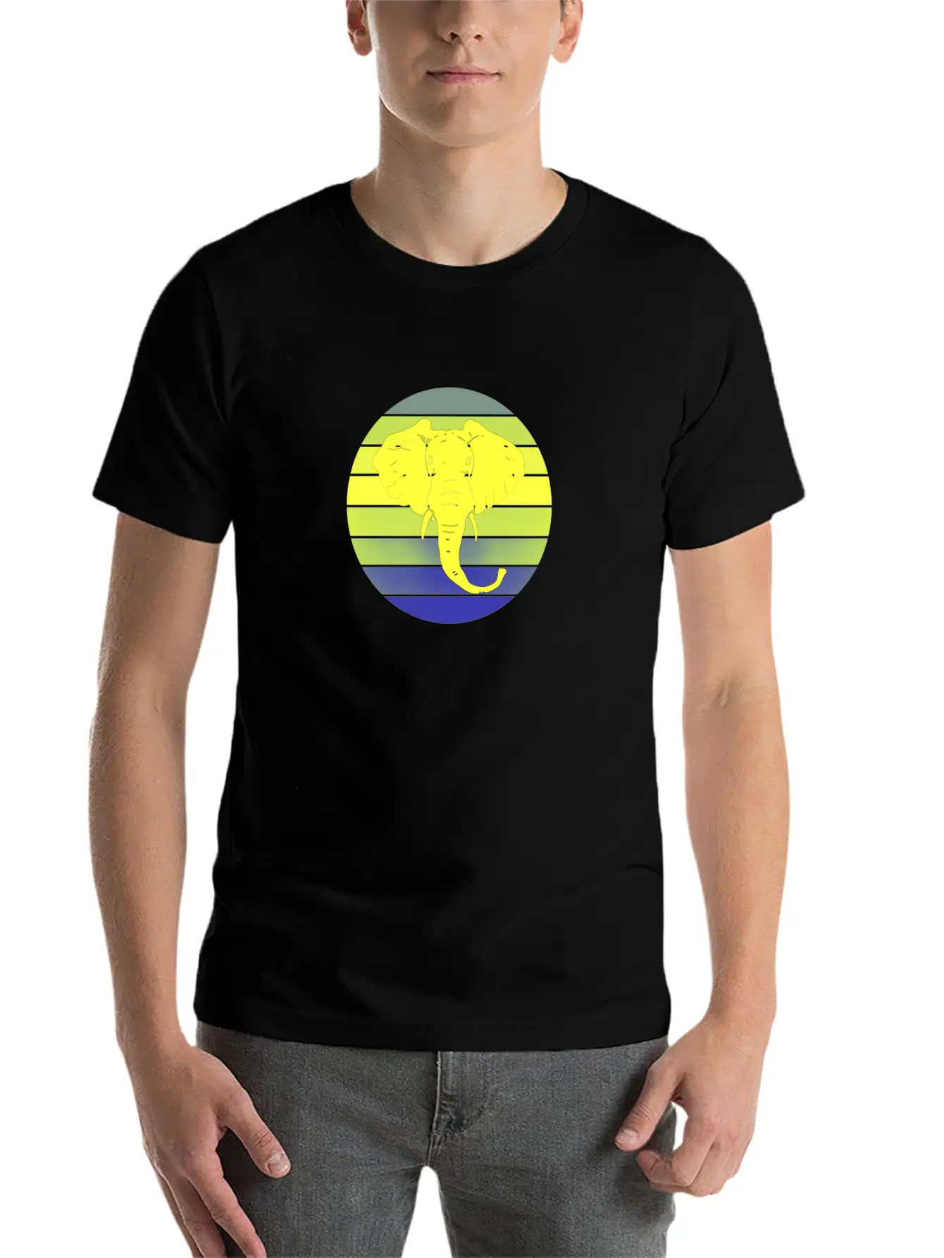 Elephant Animal Sun Elephants Africa Stylish Everyday T-Shirt – Unisex Basic Cotton Tee