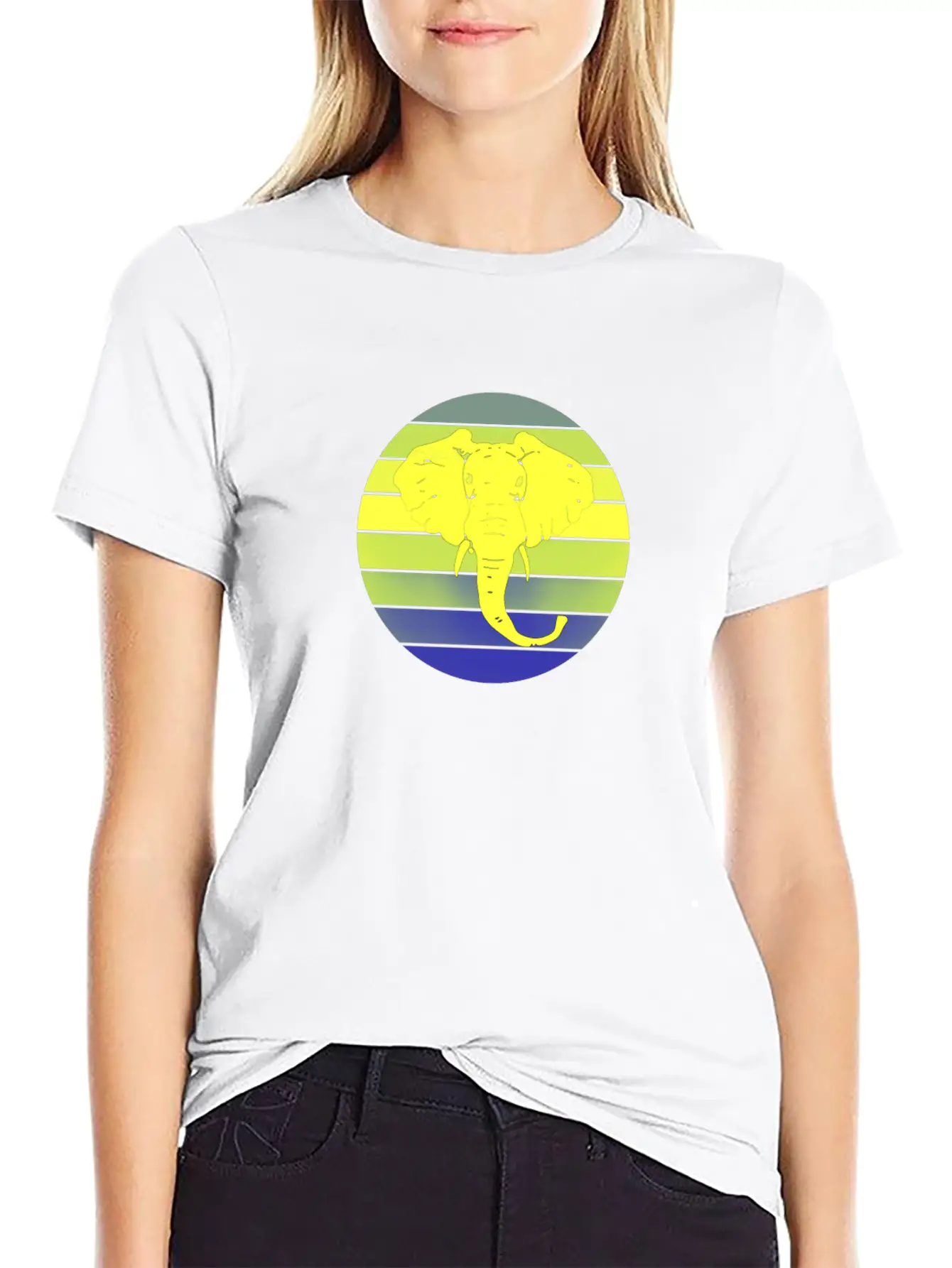 Elephant Animal Sun Elephants Africa Stylish Everyday T-Shirt – Unisex Basic Cotton Tee