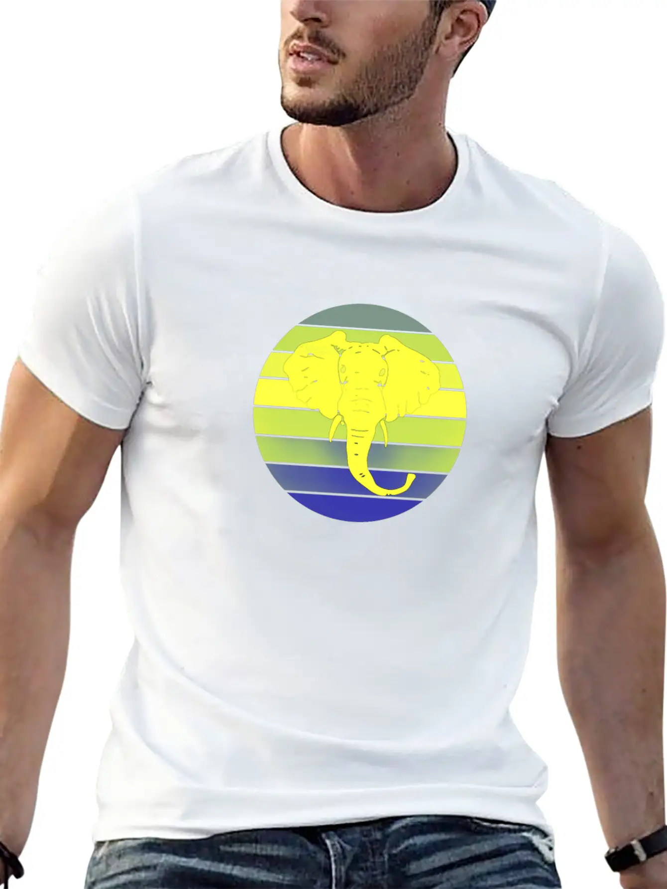 Elephant Animal Sun Elephants Africa Stylish Everyday T-Shirt – Unisex Basic Cotton Tee