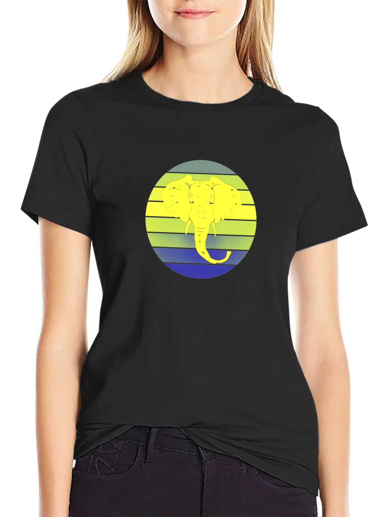 Elephant Animal Sun Elephants Africa Stylish Everyday T-Shirt – Unisex Basic Cotton Tee