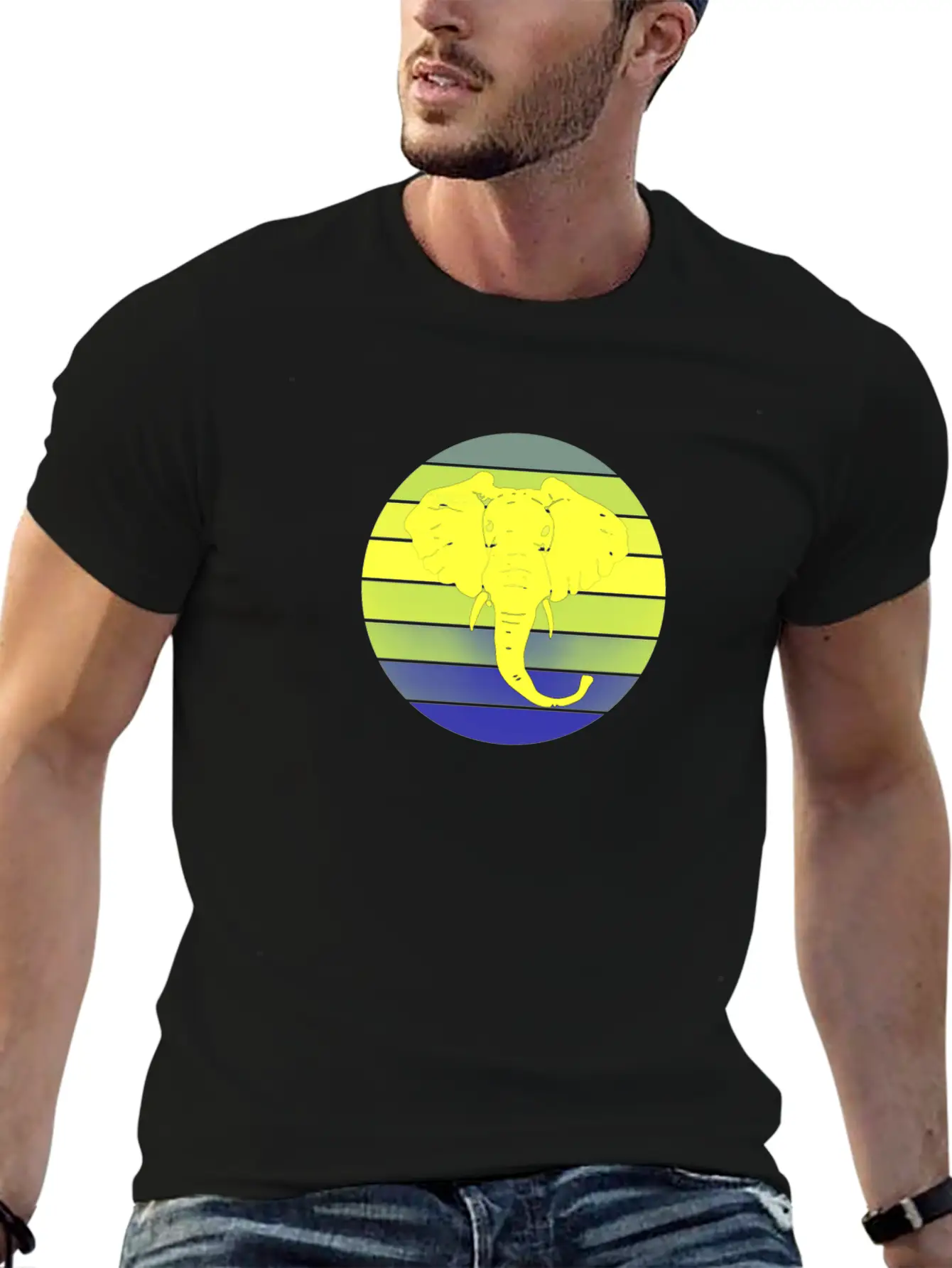 Elephant Animal Sun Elephants Africa Stylish Everyday T-Shirt – Unisex Basic Cotton Tee