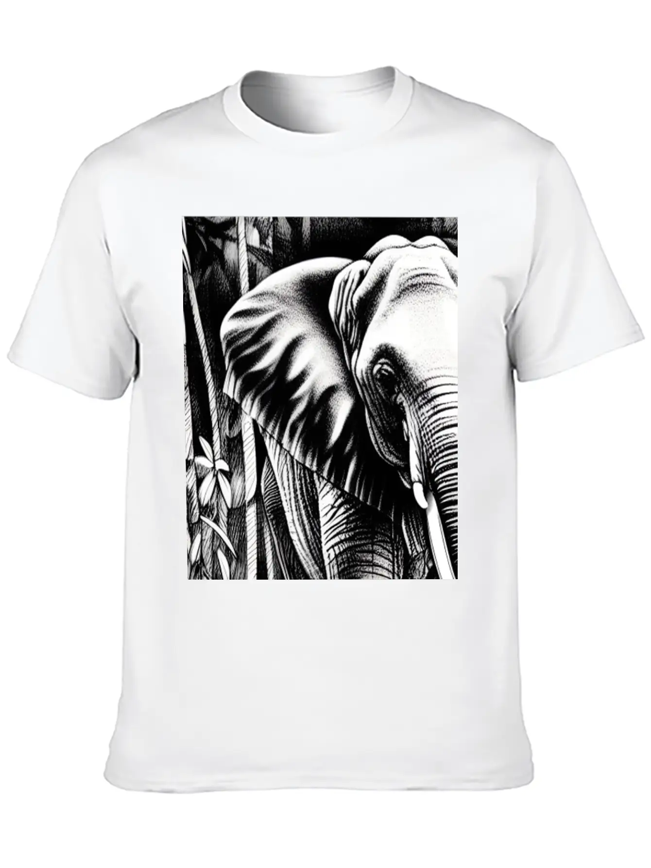 Elephant In The Jungle Stylish Everyday T-Shirt – Unisex Basic Cotton Tee