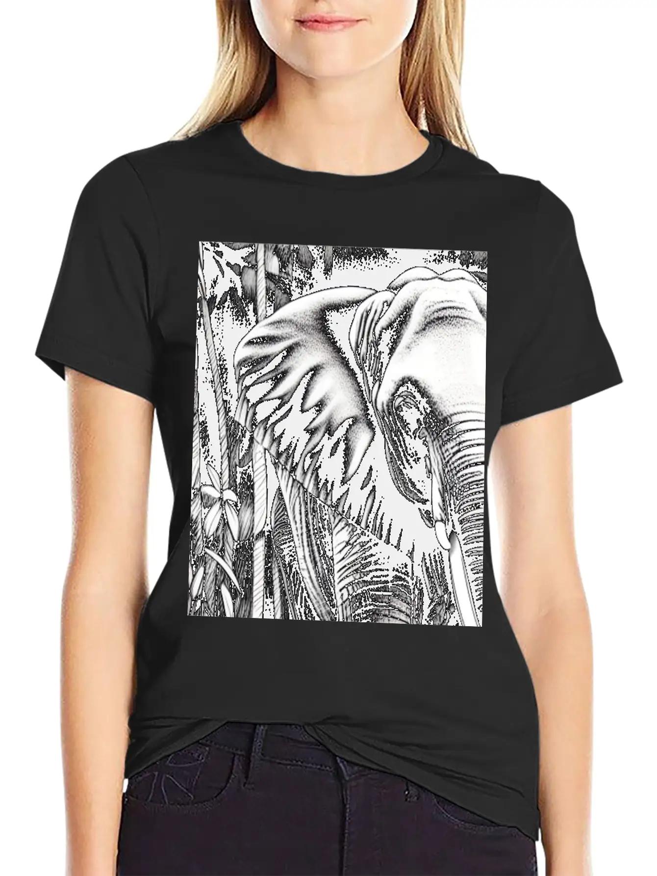 Elephant In The Jungle Stylish Everyday T-Shirt – Unisex Basic Cotton Tee