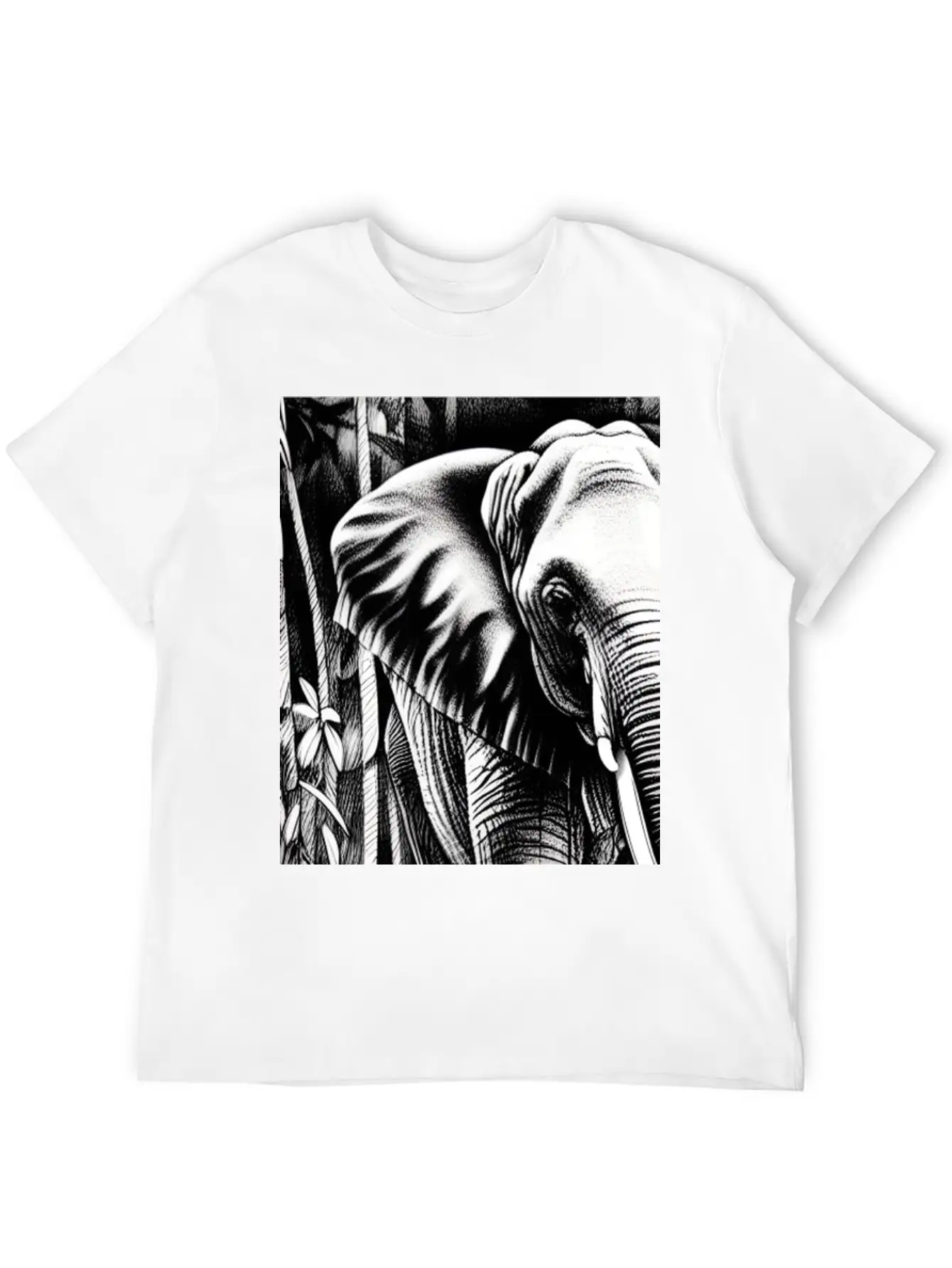 Elephant In The Jungle Stylish Everyday T-Shirt – Unisex Basic Cotton Tee