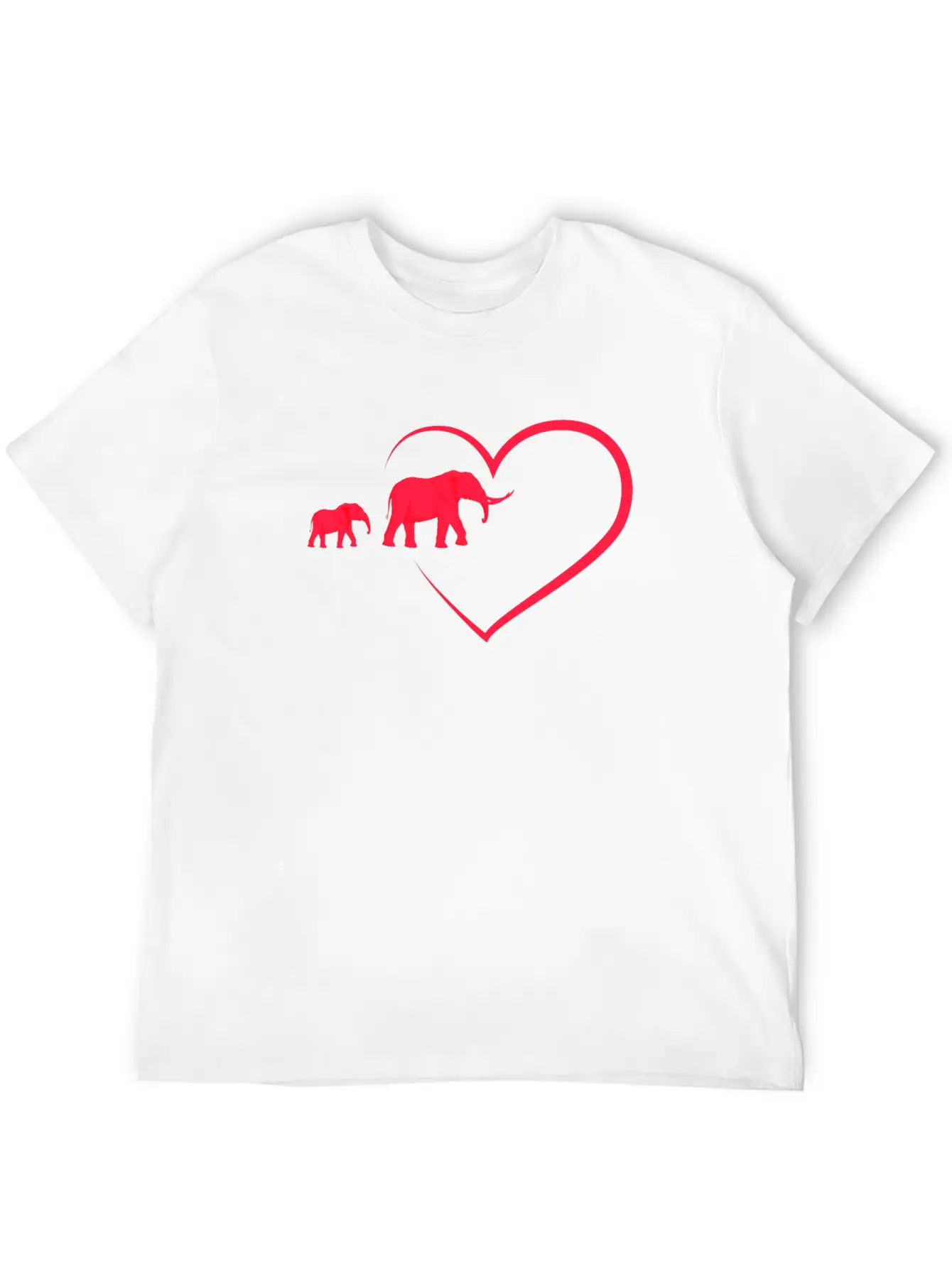 Elephant ,Inkblot Elephants,Heart And 2 Elephants Essential Unisex Summer Tee – Soft Cotton Casual Fit