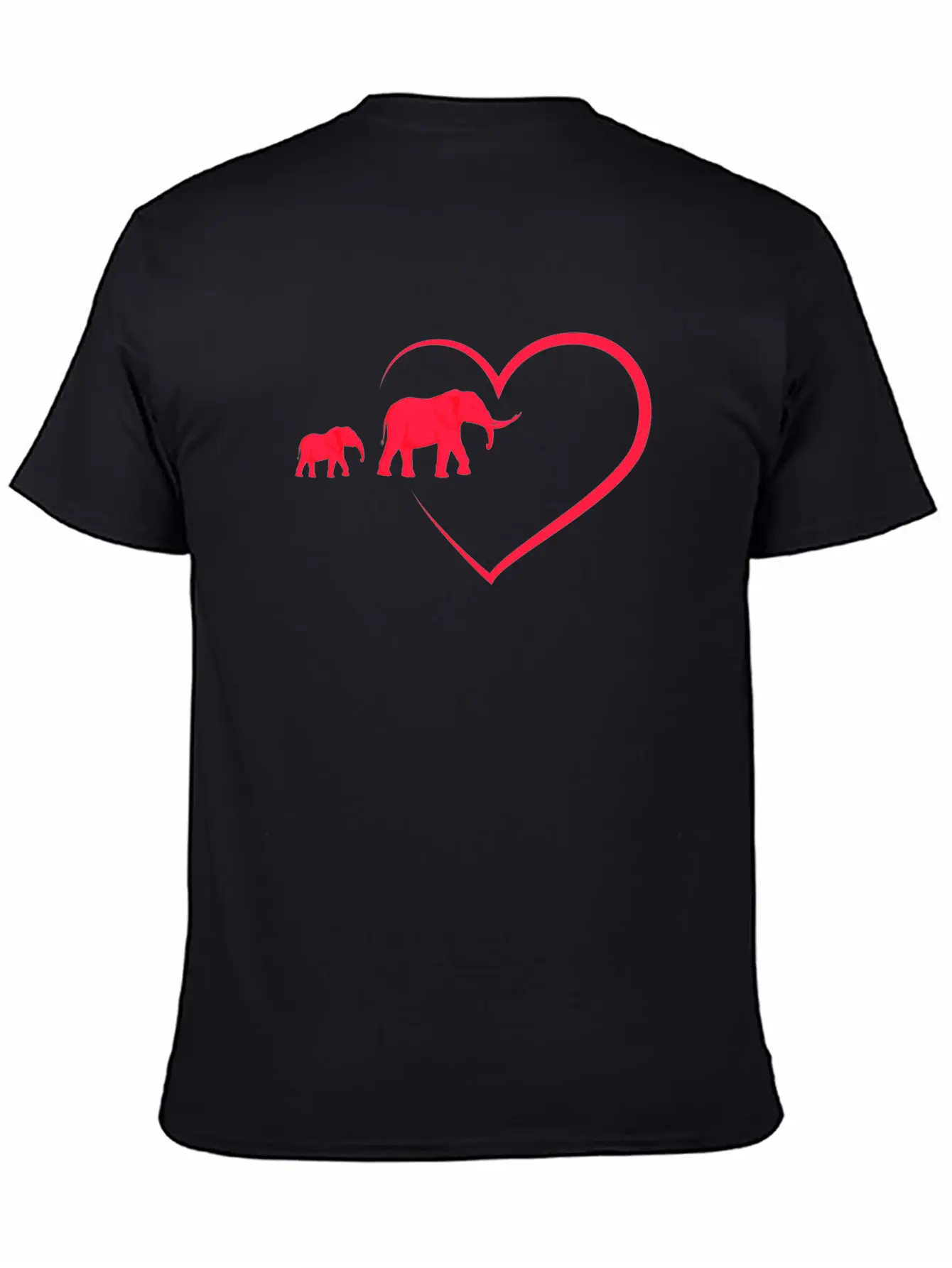 Elephant ,Inkblot Elephants,Heart And 2 Elephants Essential Unisex Summer Tee – Soft Cotton Casual Fit