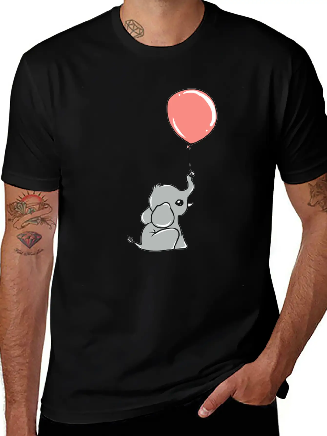 Elephant Unisex Short Sleeve Soft Cotton T-Shirt – Casual Everyday Wear