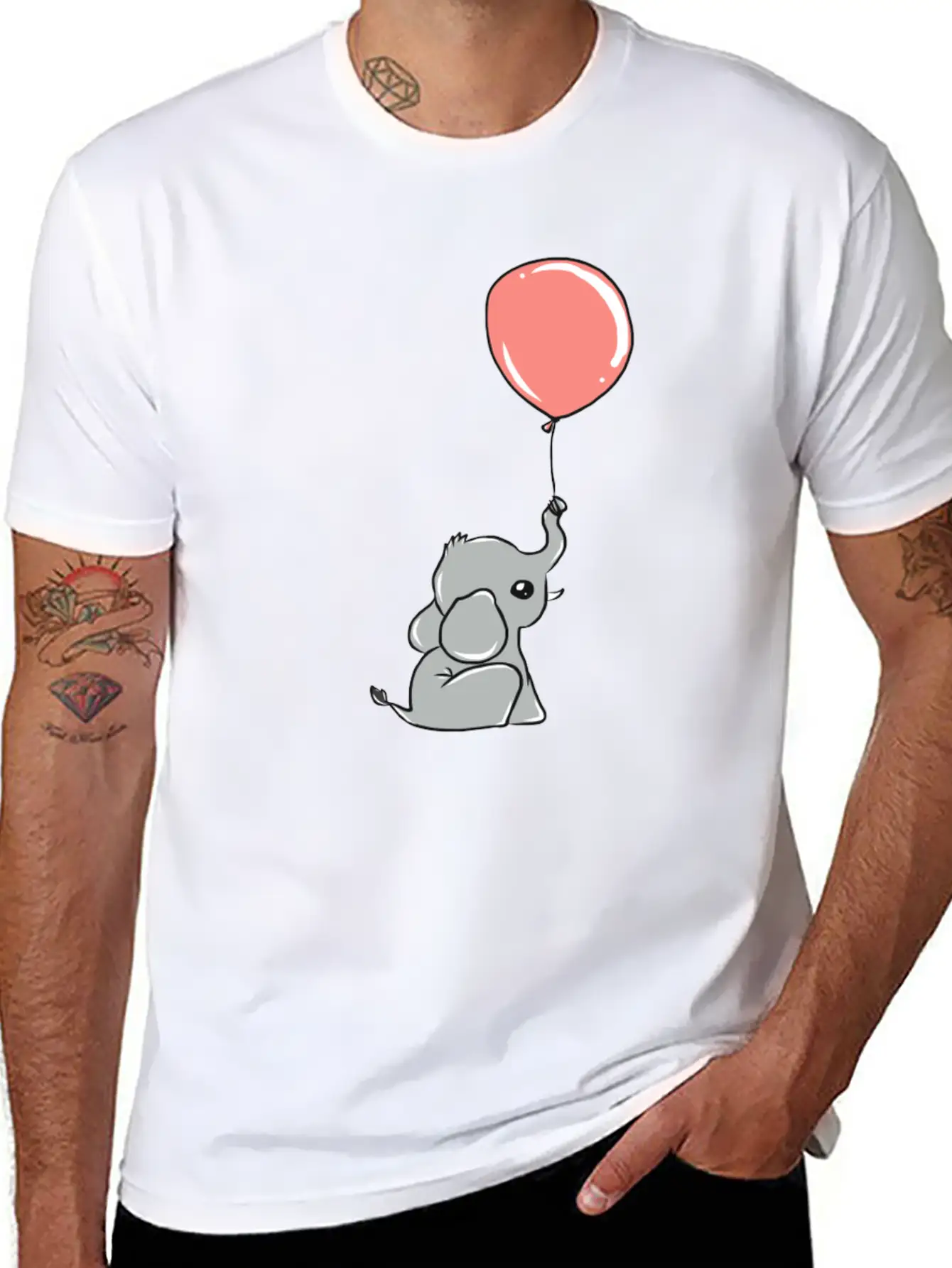 Elephant Unisex Short Sleeve Soft Cotton T-Shirt – Casual Everyday Wear