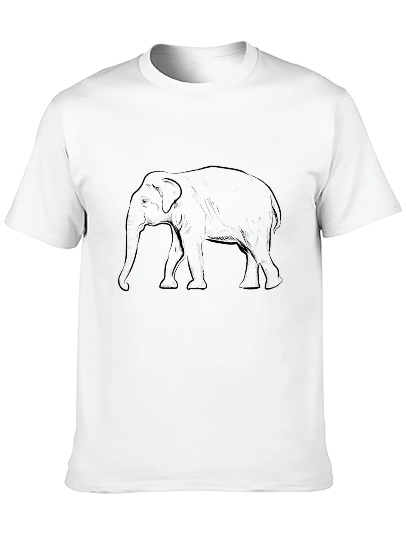 Elephants Art Illustration Gift Elephant Unisex Casual T-Shirt – Clean Design For Daily Comfort