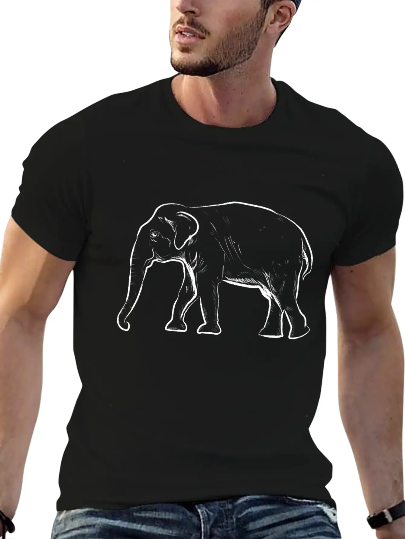 Elephants Art Illustration Gift Elephant Unisex Casual T-Shirt – Clean Design For Daily Comfort