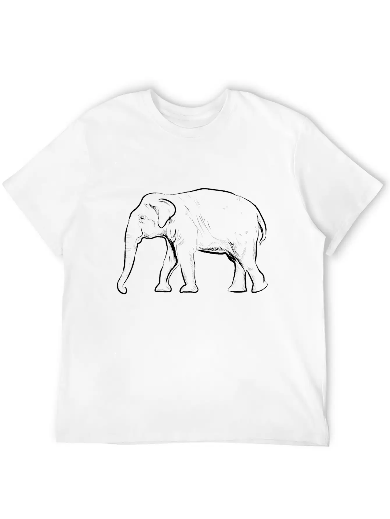 Elephants Art Illustration Gift Elephant Unisex Casual T-Shirt – Clean Design For Daily Comfort