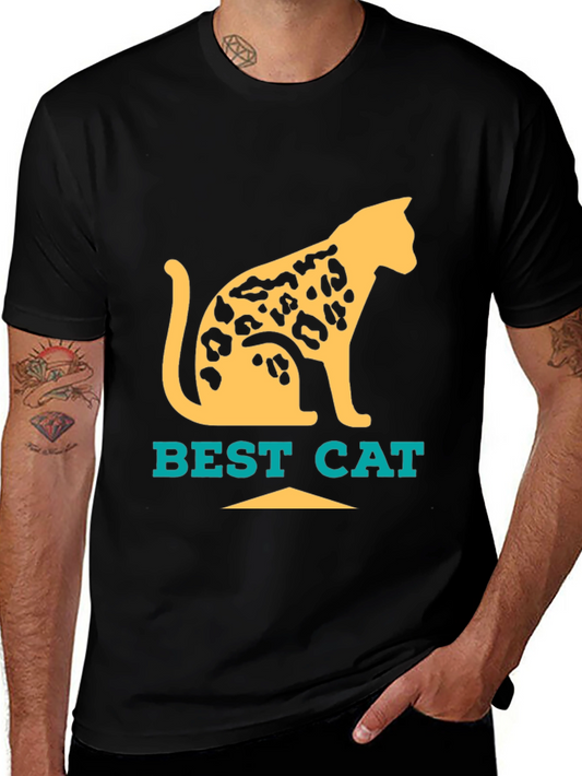 Best Cat Leopard Print T-Shirt - Cool Graphic Tee