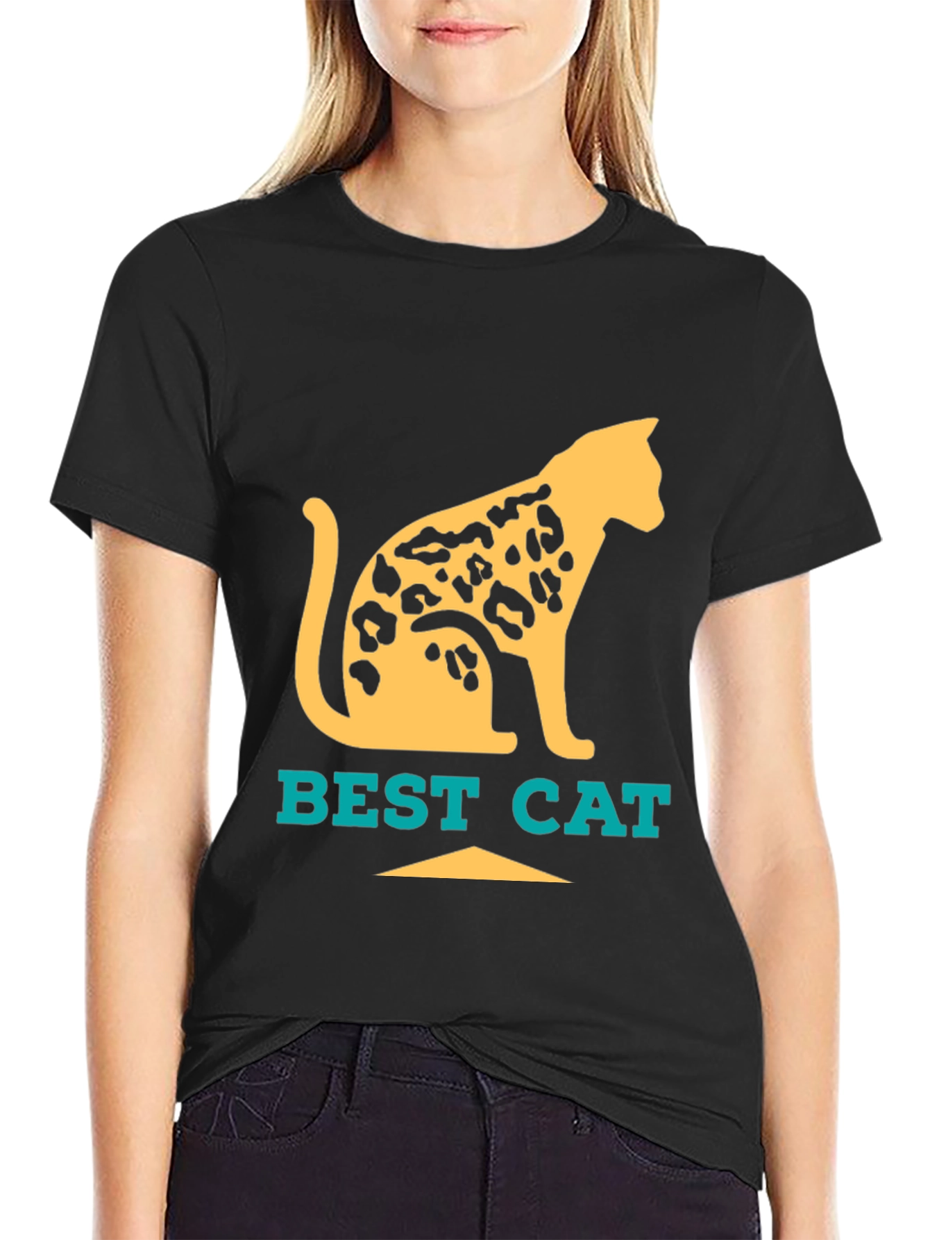 Best Cat Leopard Print T-Shirt - Cool Graphic Tee