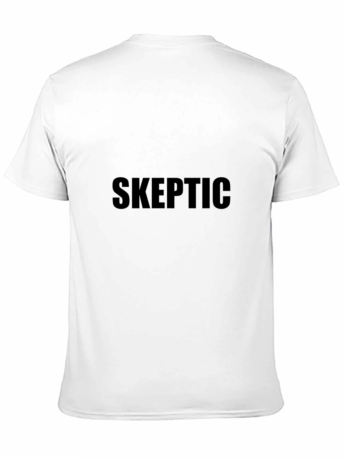 Skeptic Black T-Shirt - Bold Statement Tee