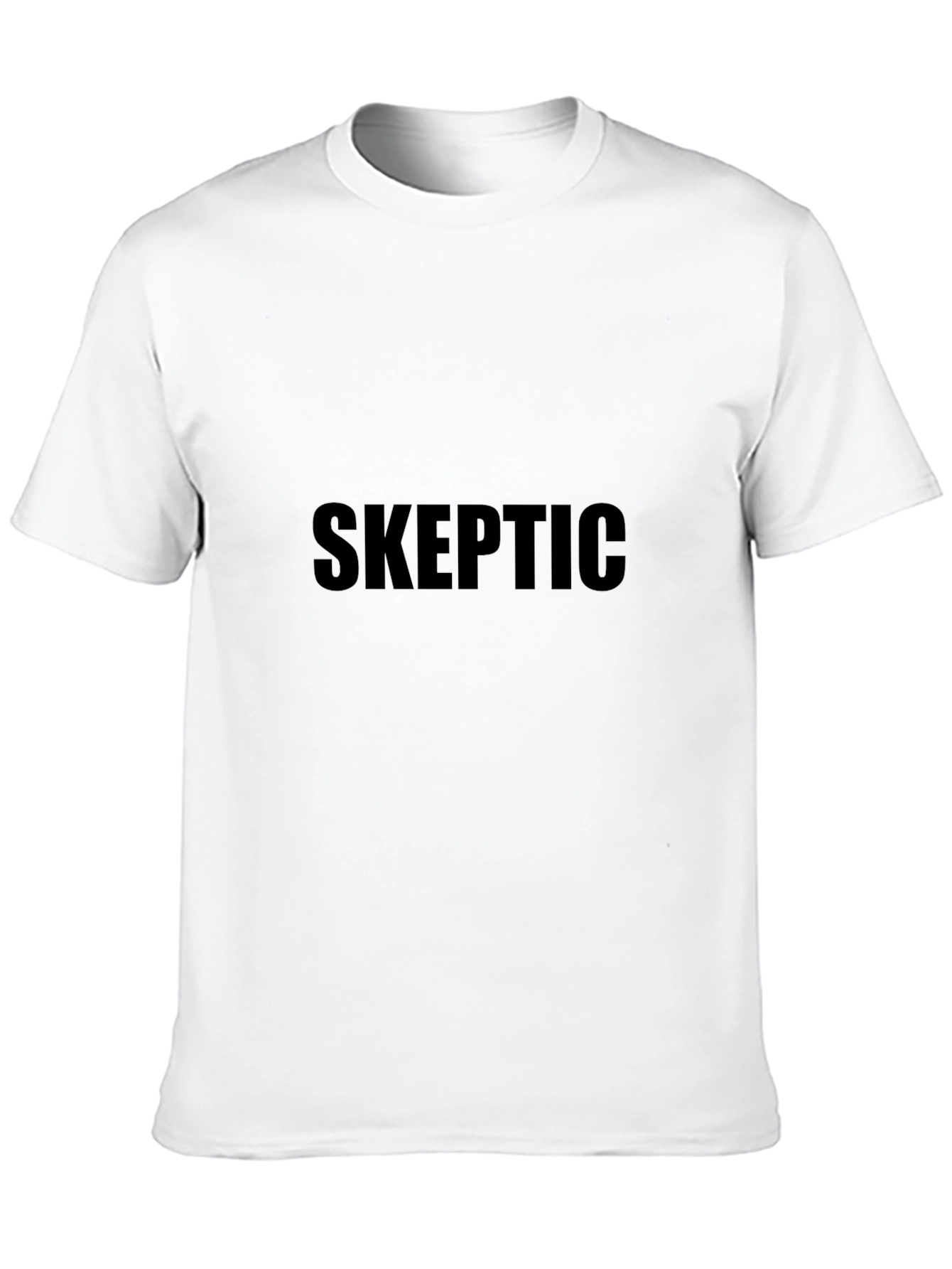 Skeptic Black T-Shirt - Bold Statement Tee