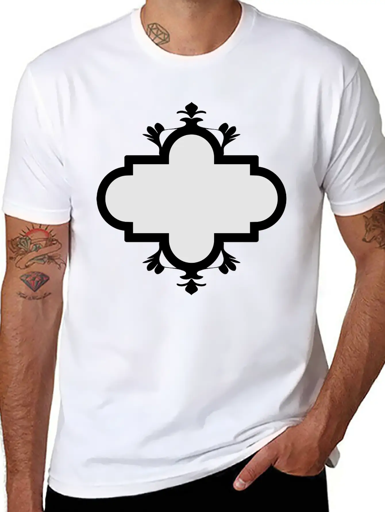 Emblem Banner Basic Graphic T-Shirt – Daily Comfort In Soft Cotton