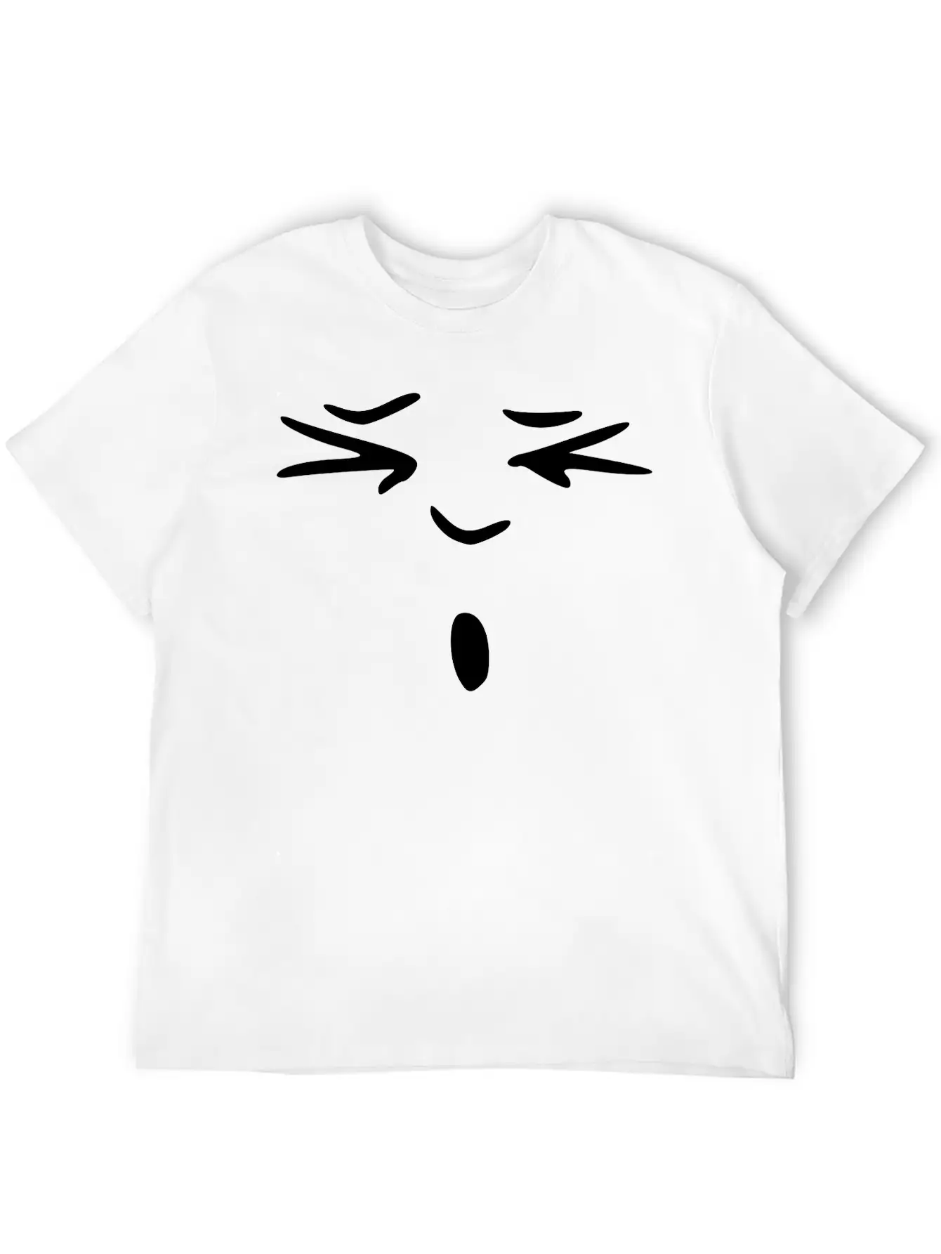 Emojis Sketch Amazed Unisex Short Sleeve Soft Cotton T-Shirt – Casual Everyday Wear