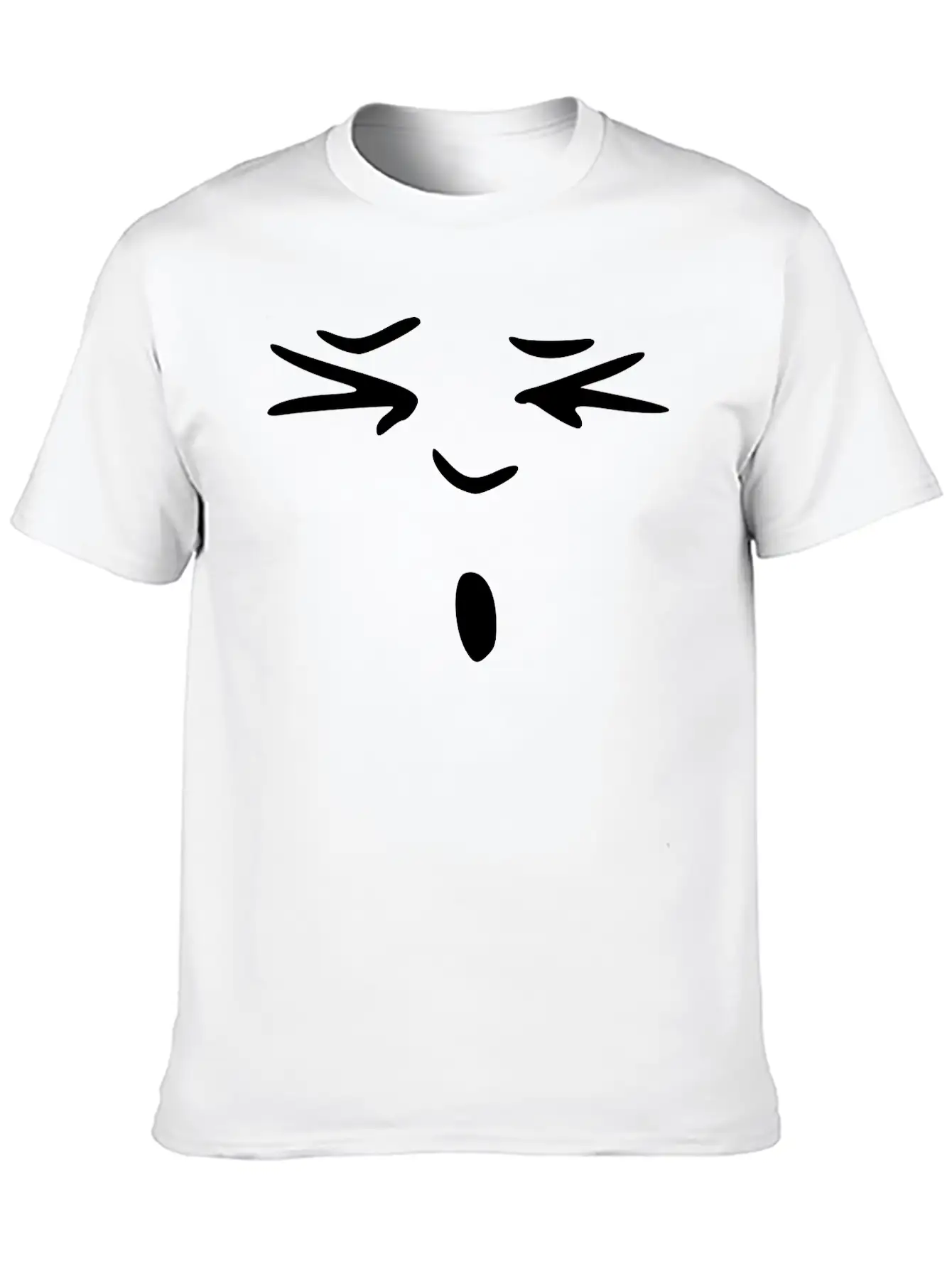 Emojis Sketch Amazed Unisex Short Sleeve Soft Cotton T-Shirt – Casual Everyday Wear