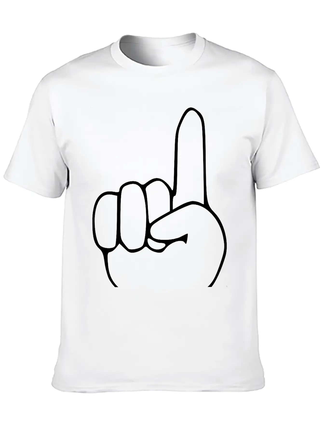 Emojis Sketch Finger Point Up Comfortable Minimalist Graphic Tee – Summer Style Essential