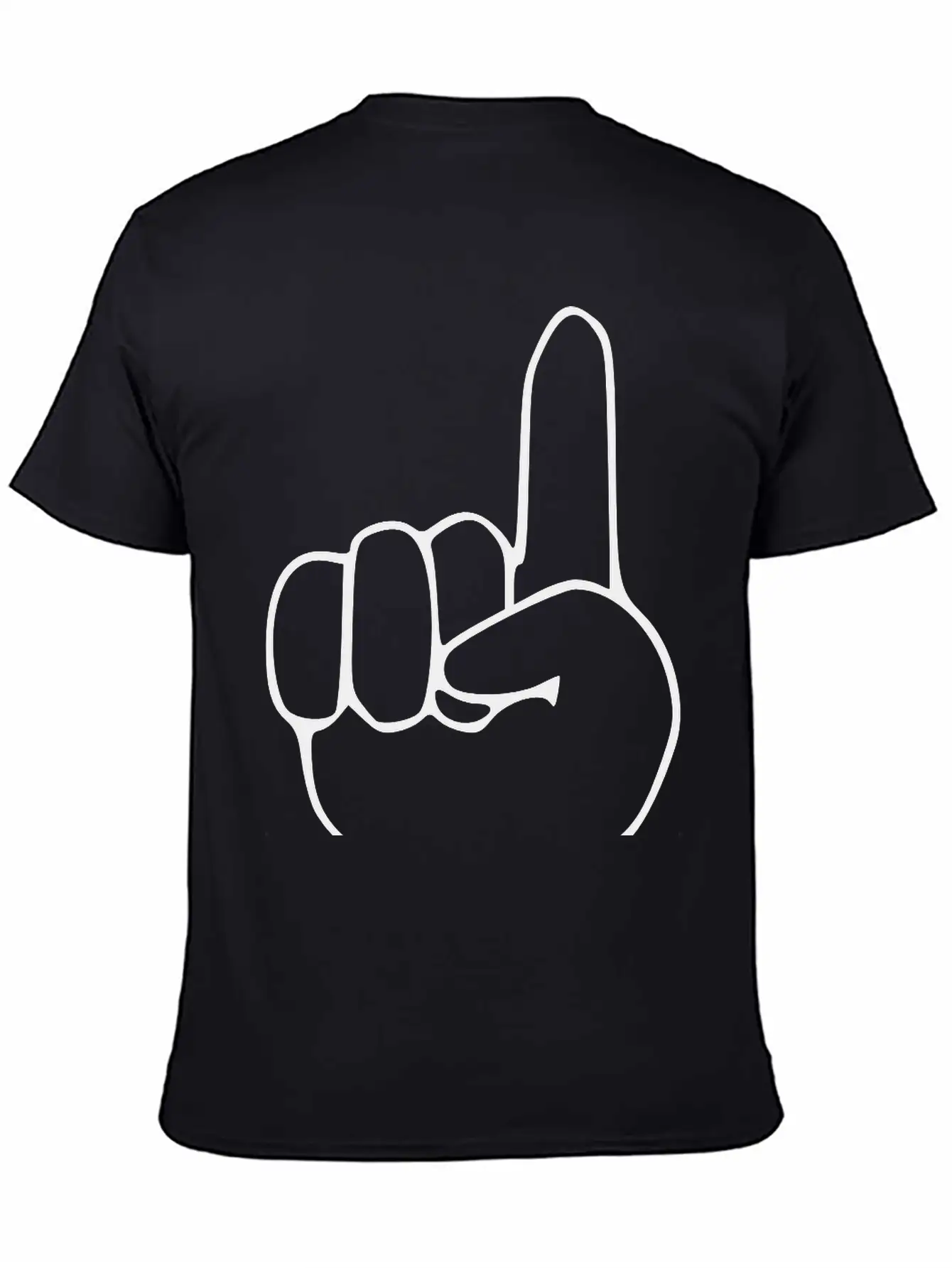 Emojis Sketch Finger Point Up Comfortable Minimalist Graphic Tee – Summer Style Essential