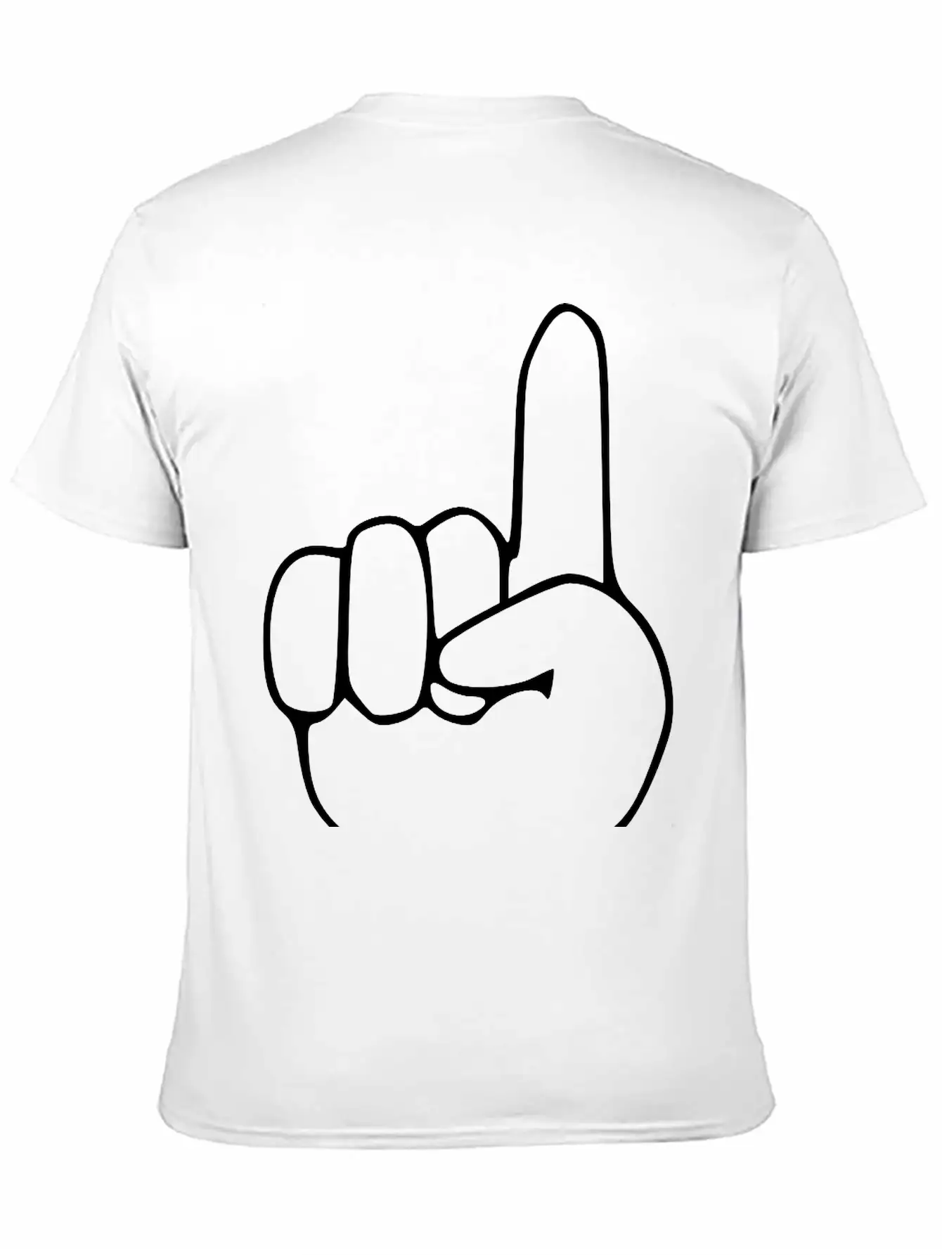Emojis Sketch Finger Point Up Comfortable Minimalist Graphic Tee – Summer Style Essential