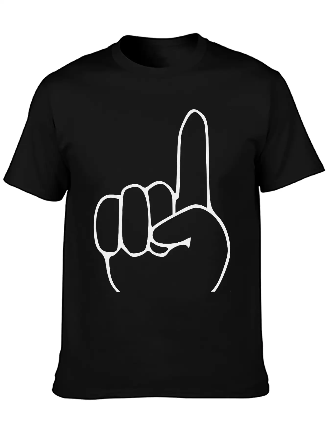 Emojis Sketch Finger Point Up Comfortable Minimalist Graphic Tee – Summer Style Essential