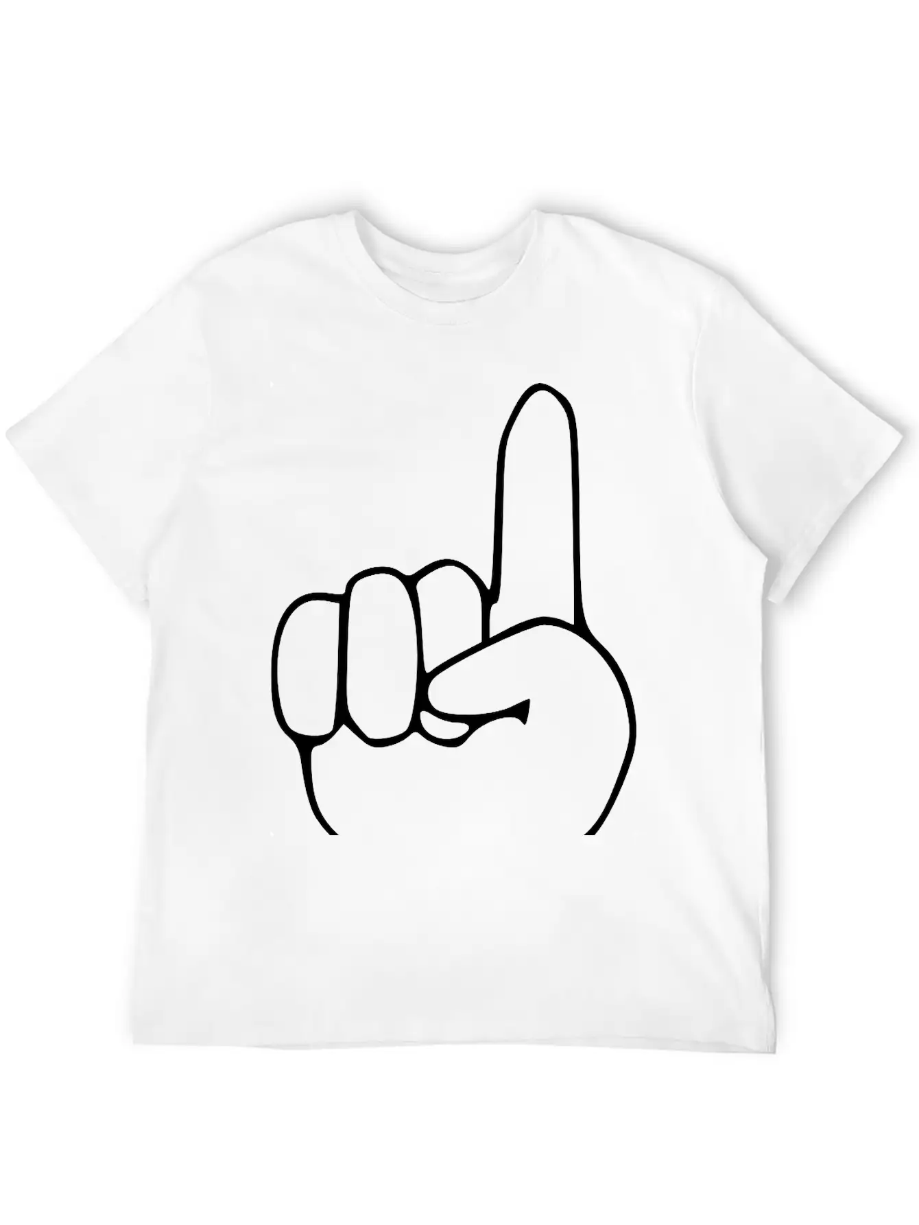 Emojis Sketch Finger Point Up Comfortable Minimalist Graphic Tee – Summer Style Essential