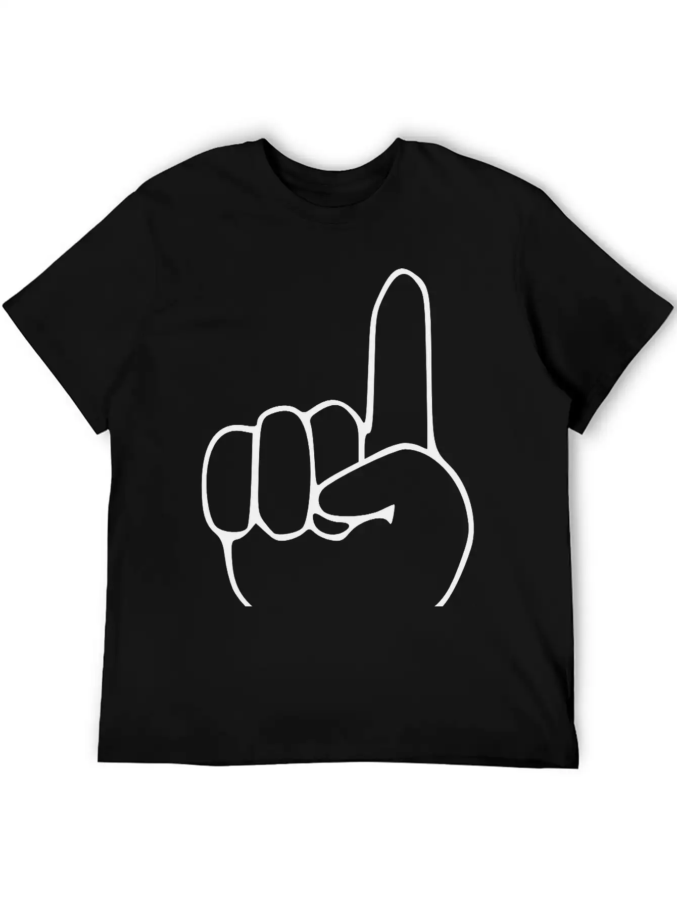 Emojis Sketch Finger Point Up Comfortable Minimalist Graphic Tee – Summer Style Essential
