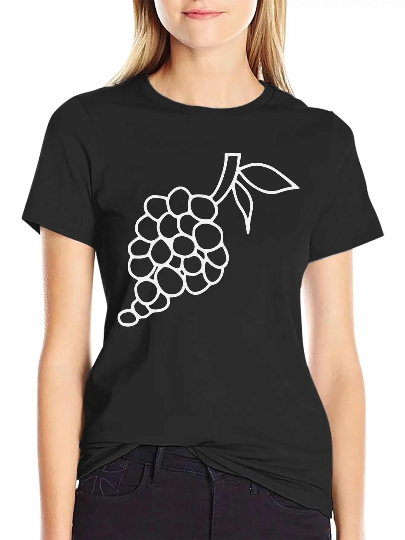 Emojis Sketch Grape Comfortable Minimalist Graphic Tee – Summer Style Essential