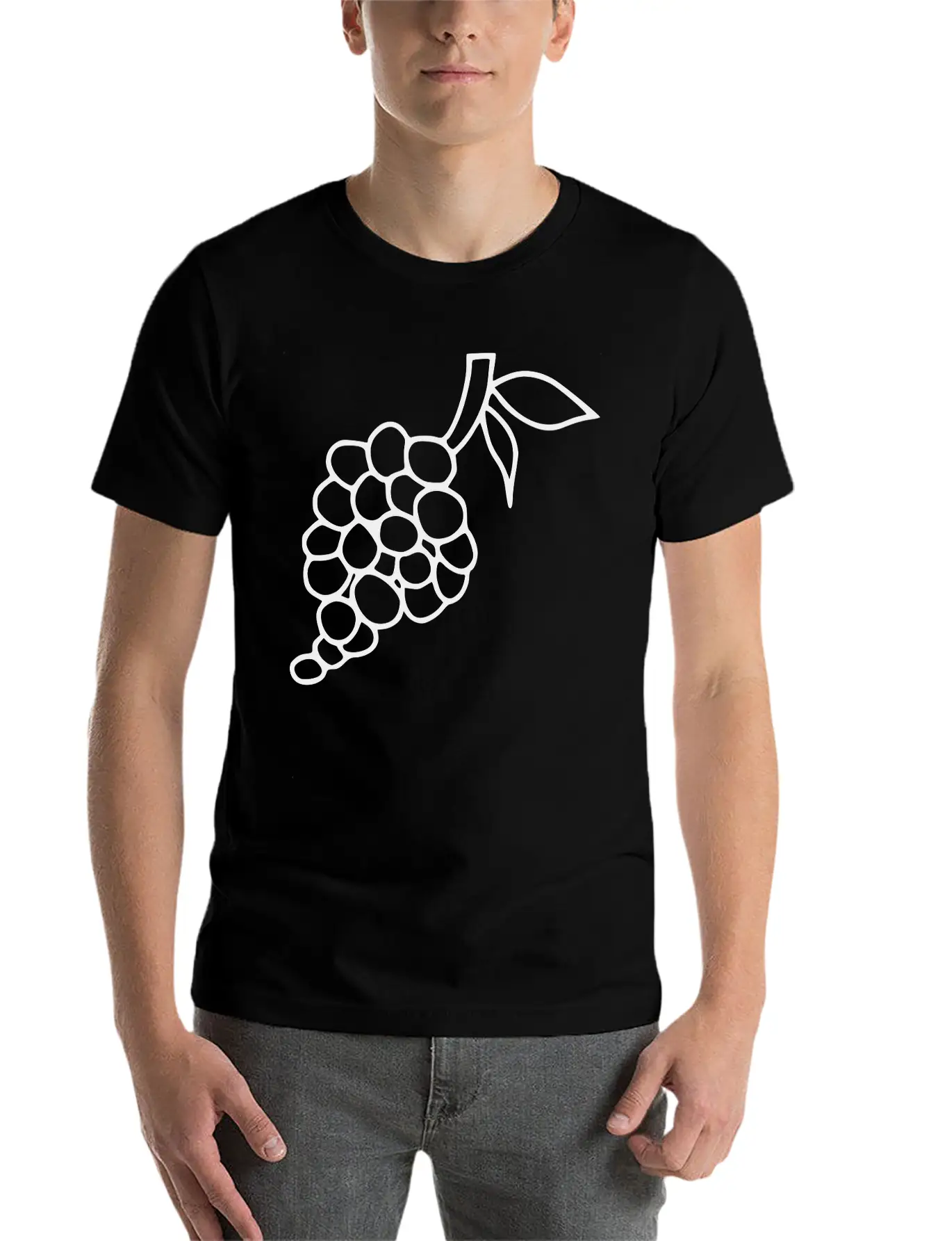 Emojis Sketch Grape Comfortable Minimalist Graphic Tee – Summer Style Essential