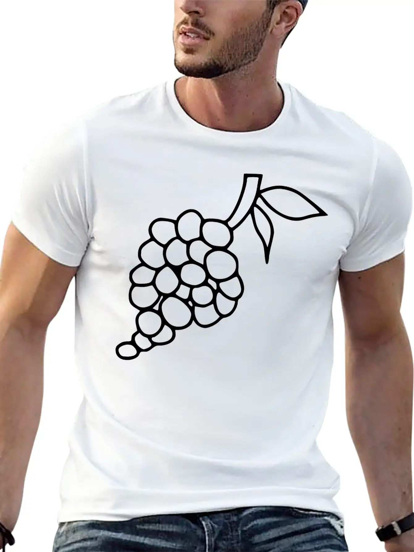 Emojis Sketch Grape Comfortable Minimalist Graphic Tee – Summer Style Essential