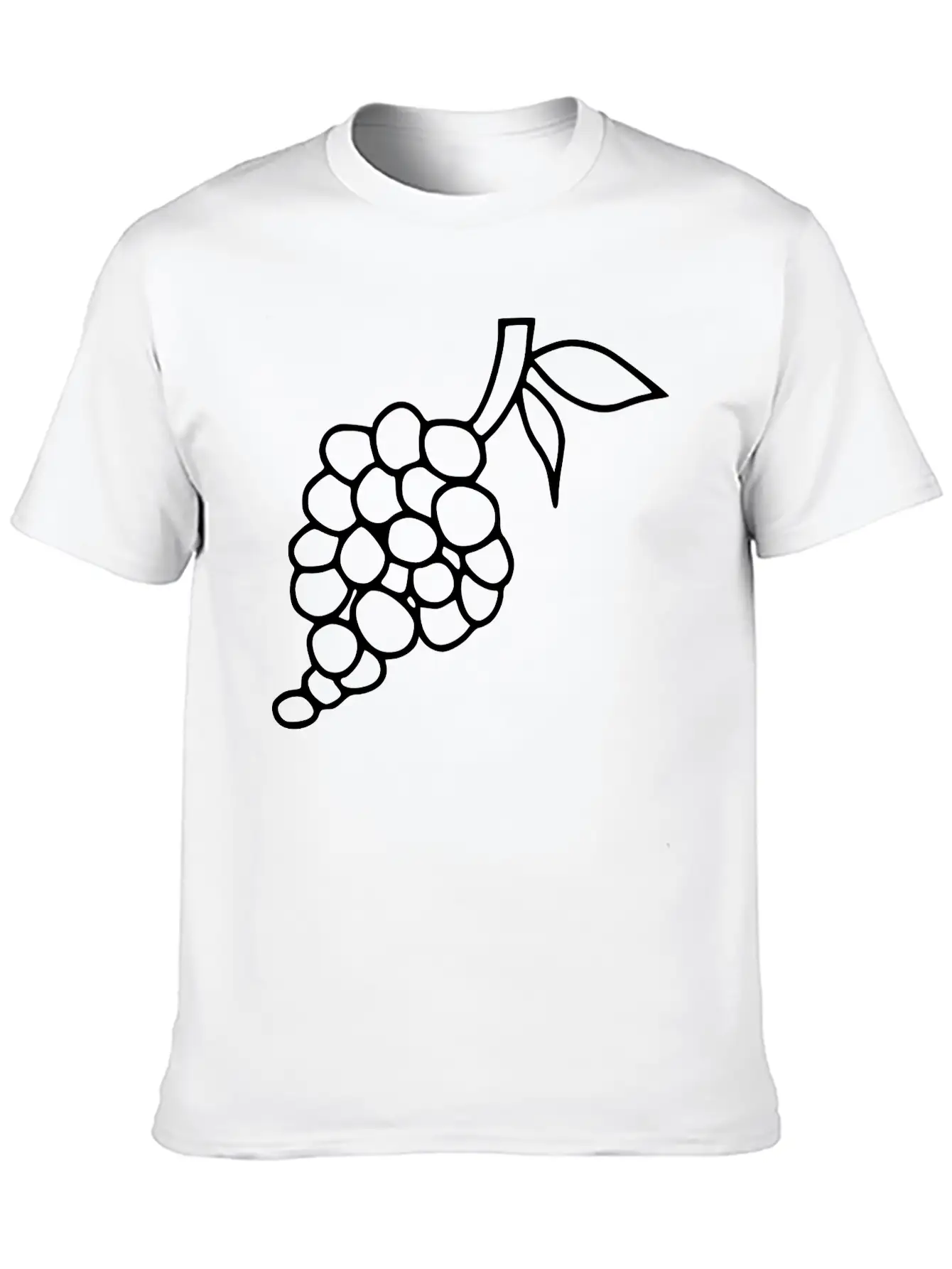 Emojis Sketch Grape Comfortable Minimalist Graphic Tee – Summer Style Essential