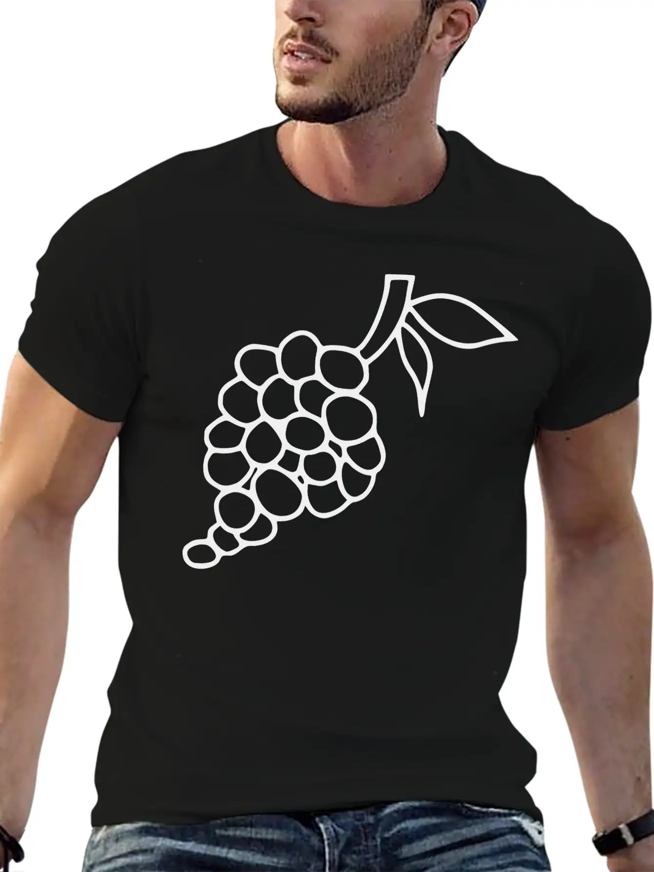 Emojis Sketch Grape Comfortable Minimalist Graphic Tee – Summer Style Essential