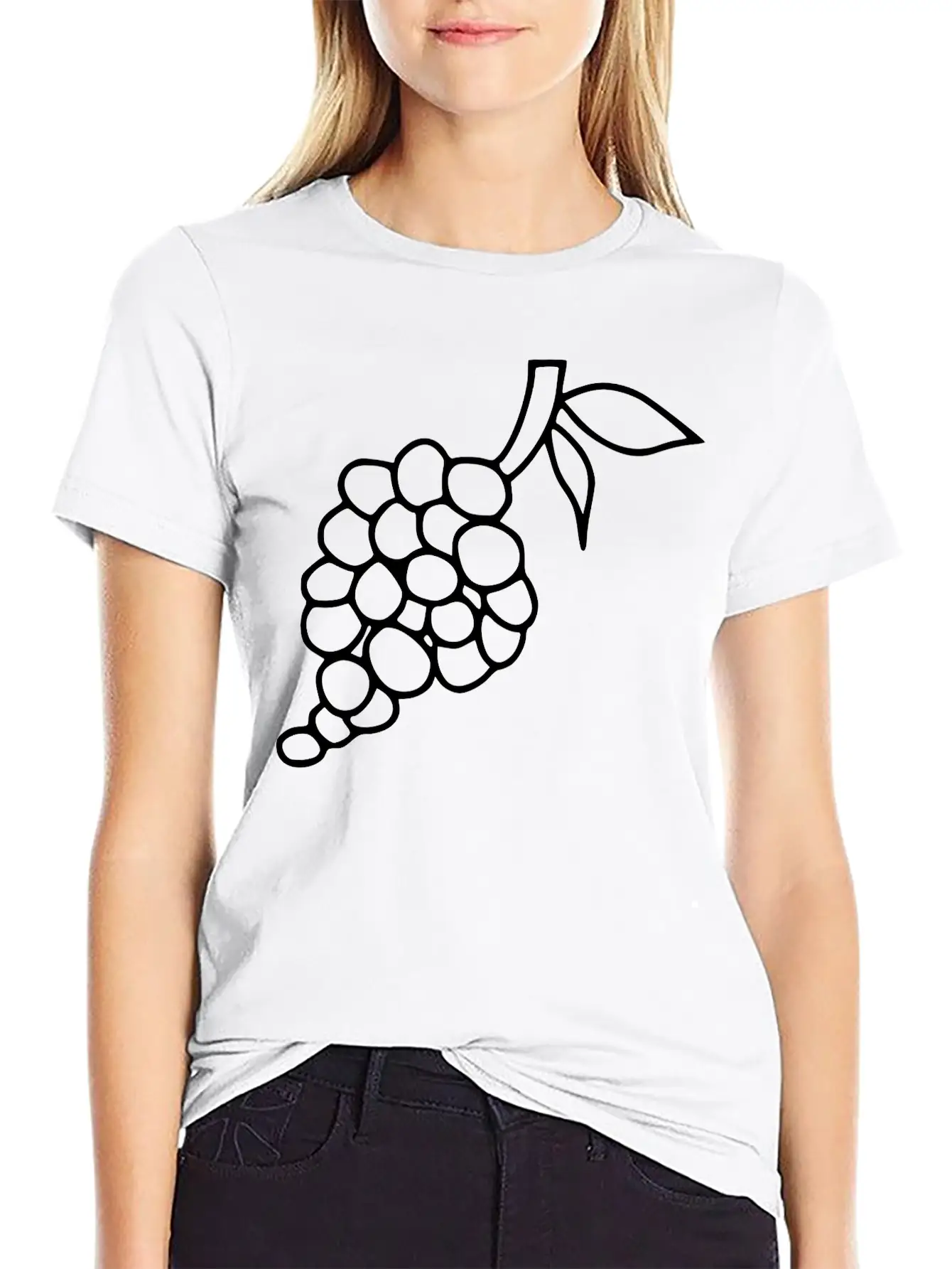 Emojis Sketch Grape Comfortable Minimalist Graphic Tee – Summer Style Essential