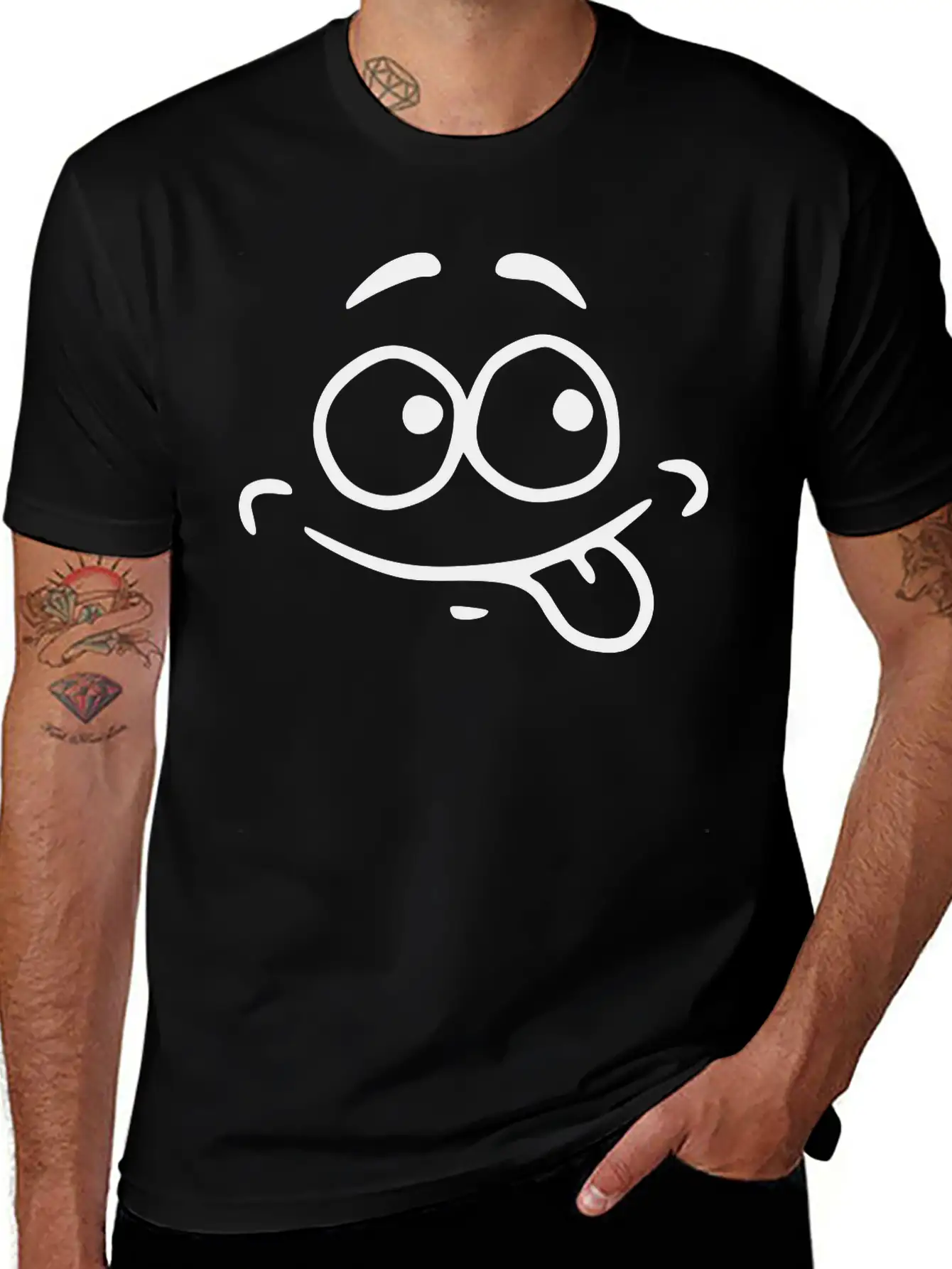 Emojis Sketch Hungry Hunger Essential Unisex Summer Tee – Soft Cotton Casual Fit