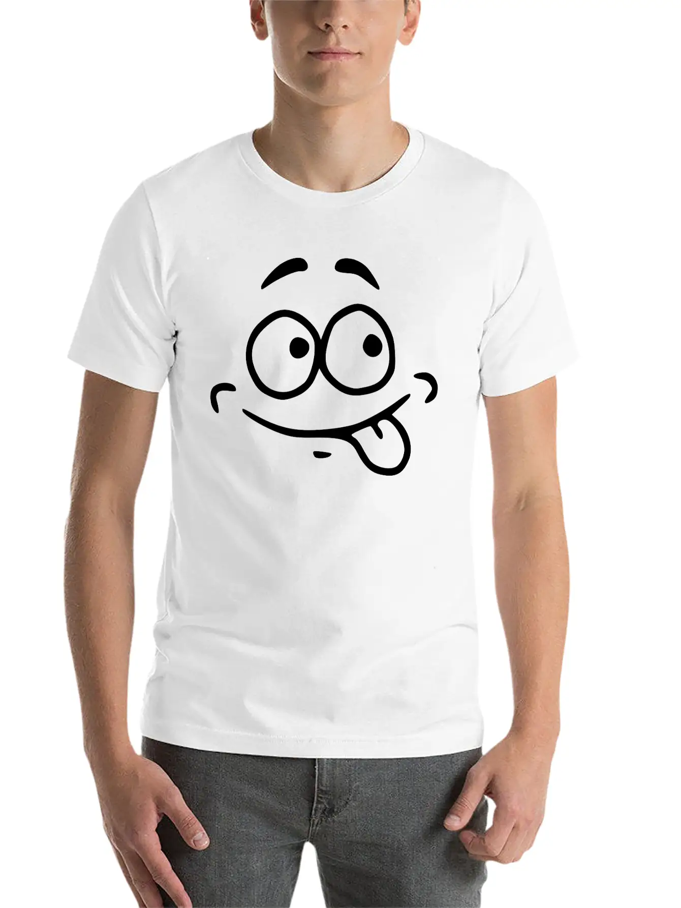 Emojis Sketch Hungry Hunger Essential Unisex Summer Tee – Soft Cotton Casual Fit