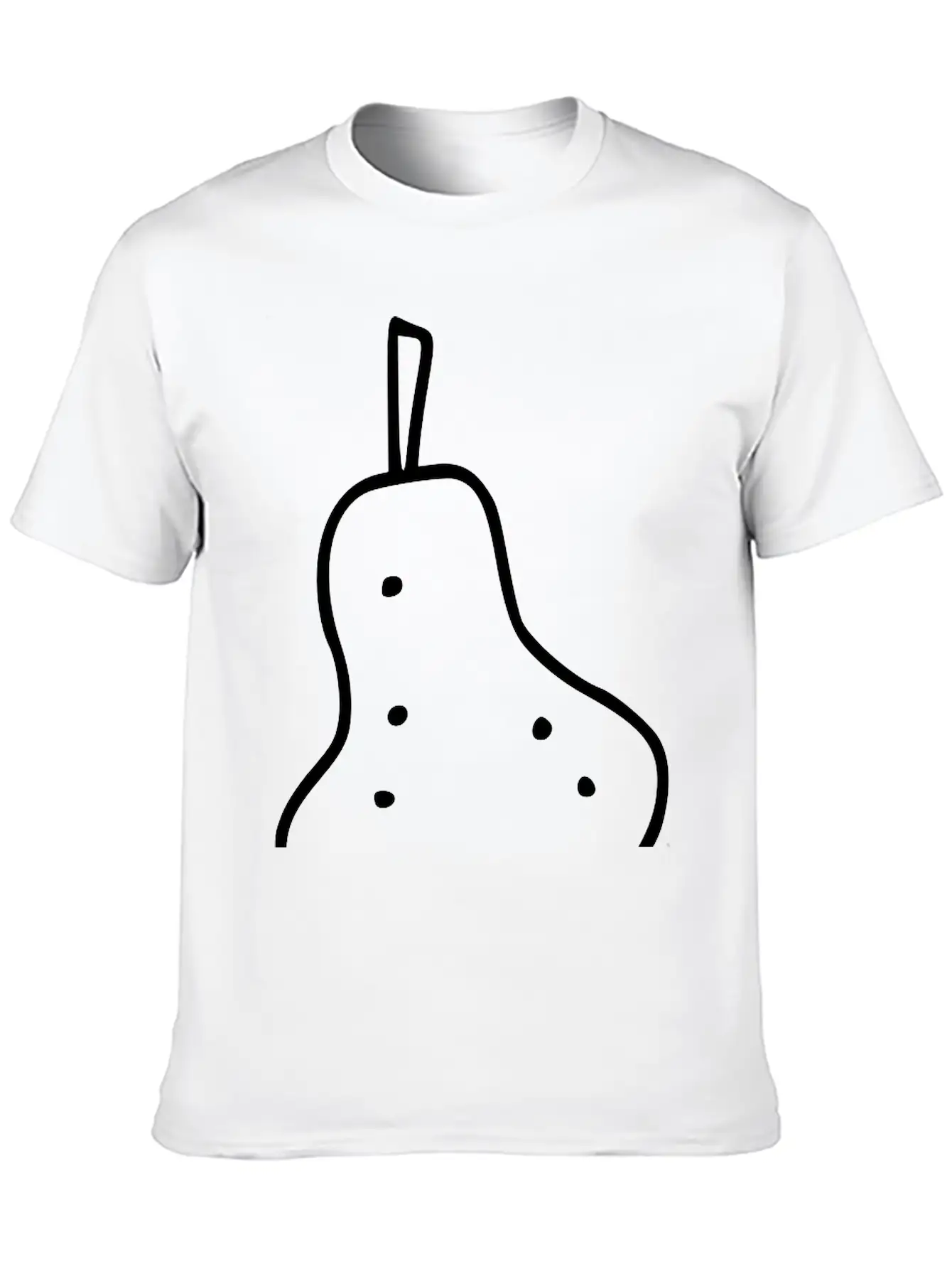 Emojis Sketch Pear Stylish Everyday T-Shirt – Unisex Basic Cotton Tee